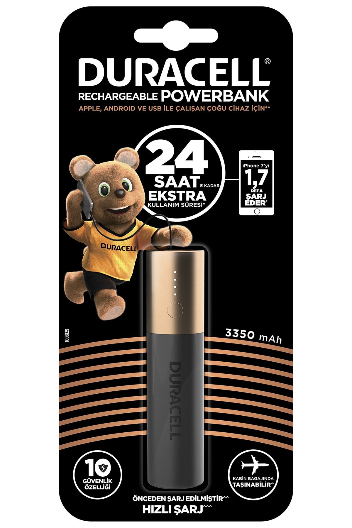 Duracell Powerbank 3350 mAh Taşınabilir Şarj Cihazı