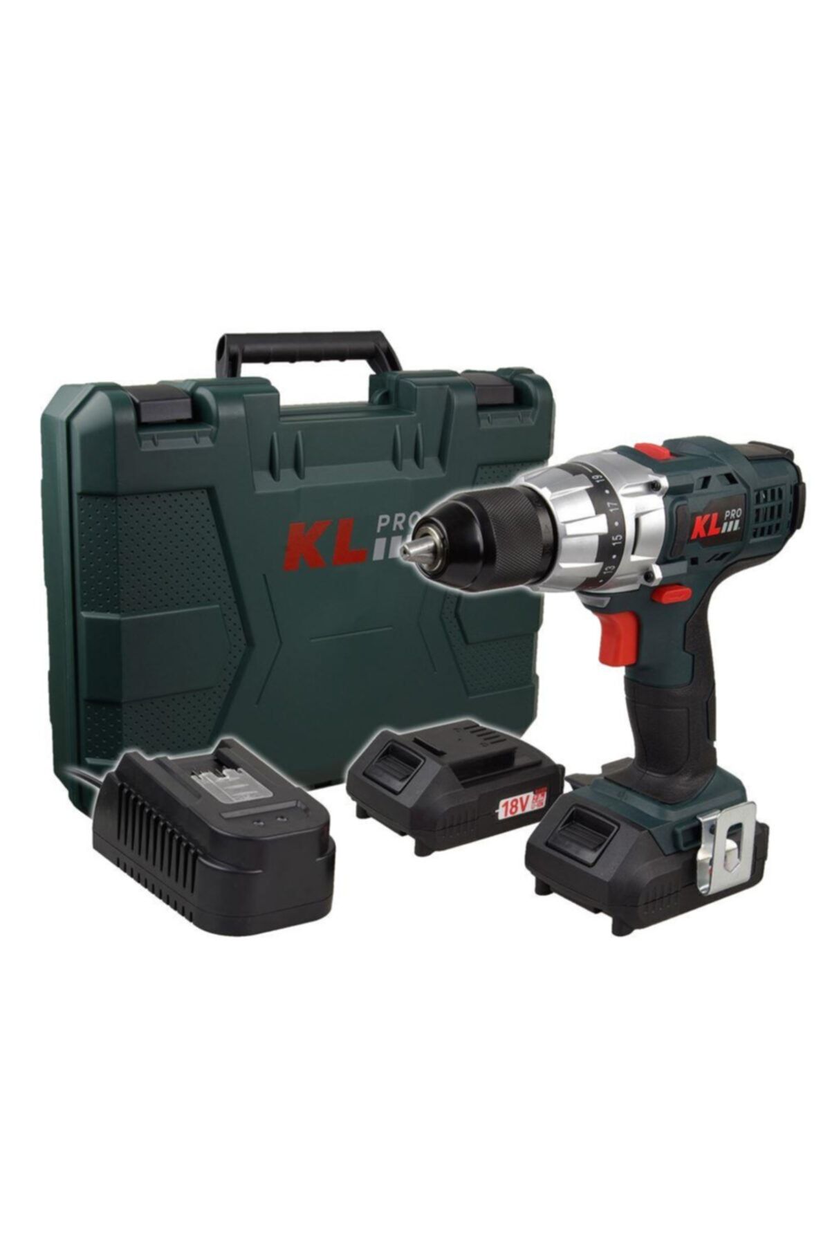 KLPRO 18volt/2,0ah Li-ion Çift Akülü Profesyonel Şarjlı Matkap Klnm18-20