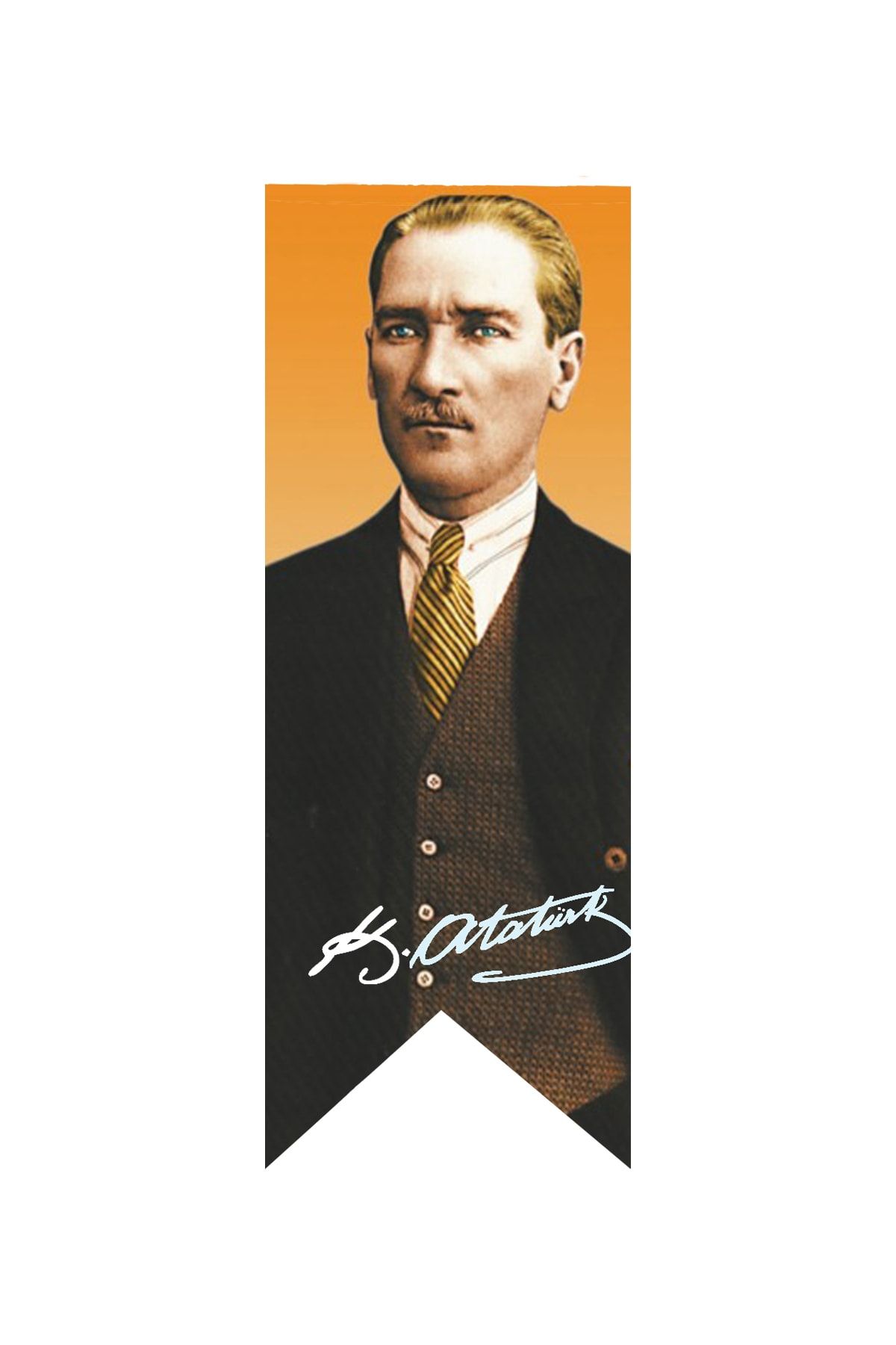 Antalya Dünya Bayrak Atatürk Imza Posterli Kırlangıç Bayrağı 70 X 200 cm