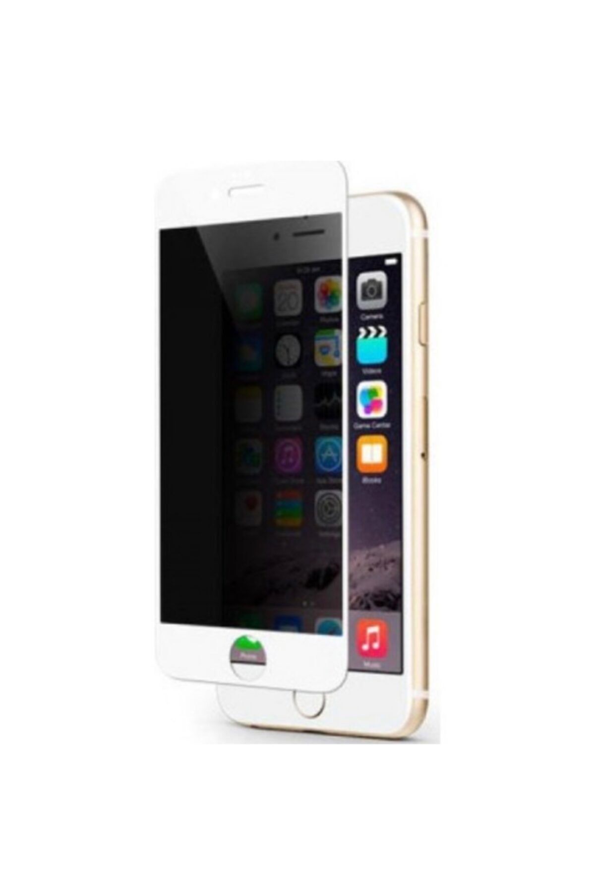 ucuzmi Iphone 6s Plus 6d Kavisli Temperli Hayelet Ekran Koruyucu (renk- Beyaz) Kırılmaz Cam