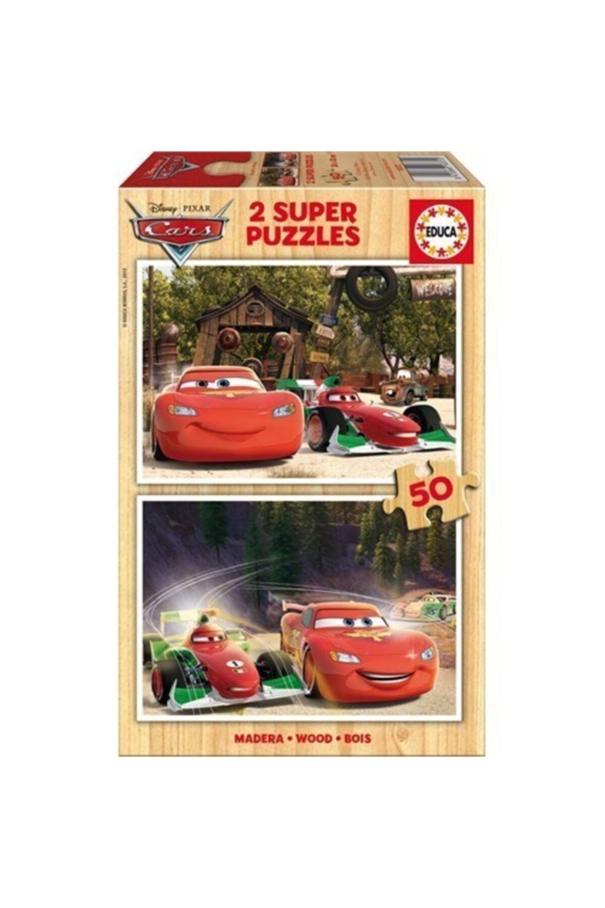 EDUCA Puzzle Çocuk 2x50 Parça Disney Cars