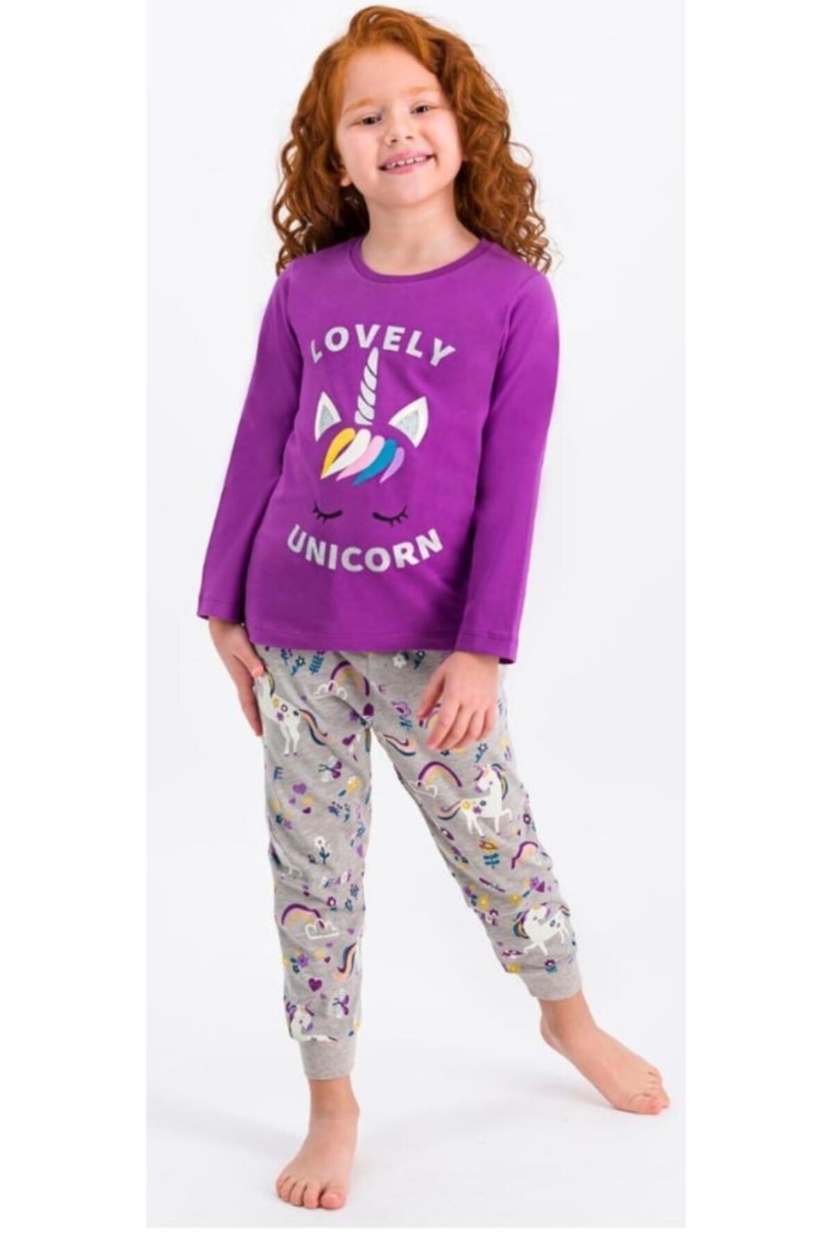 Rolypoly Rolypoly Lovely Unıcorn Kız Çocuk Uzun Kol Pijama Takımı