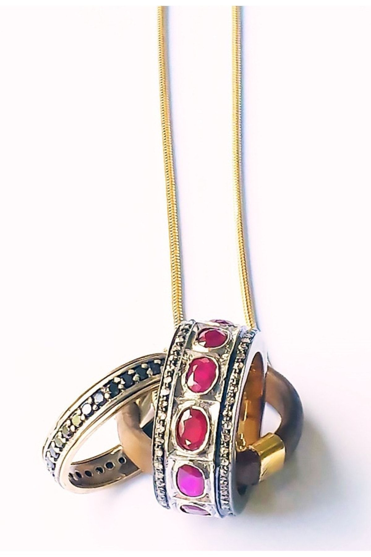 Zeynep Erol Jewelry Altın Yakut Sandal Ağacı Kolye