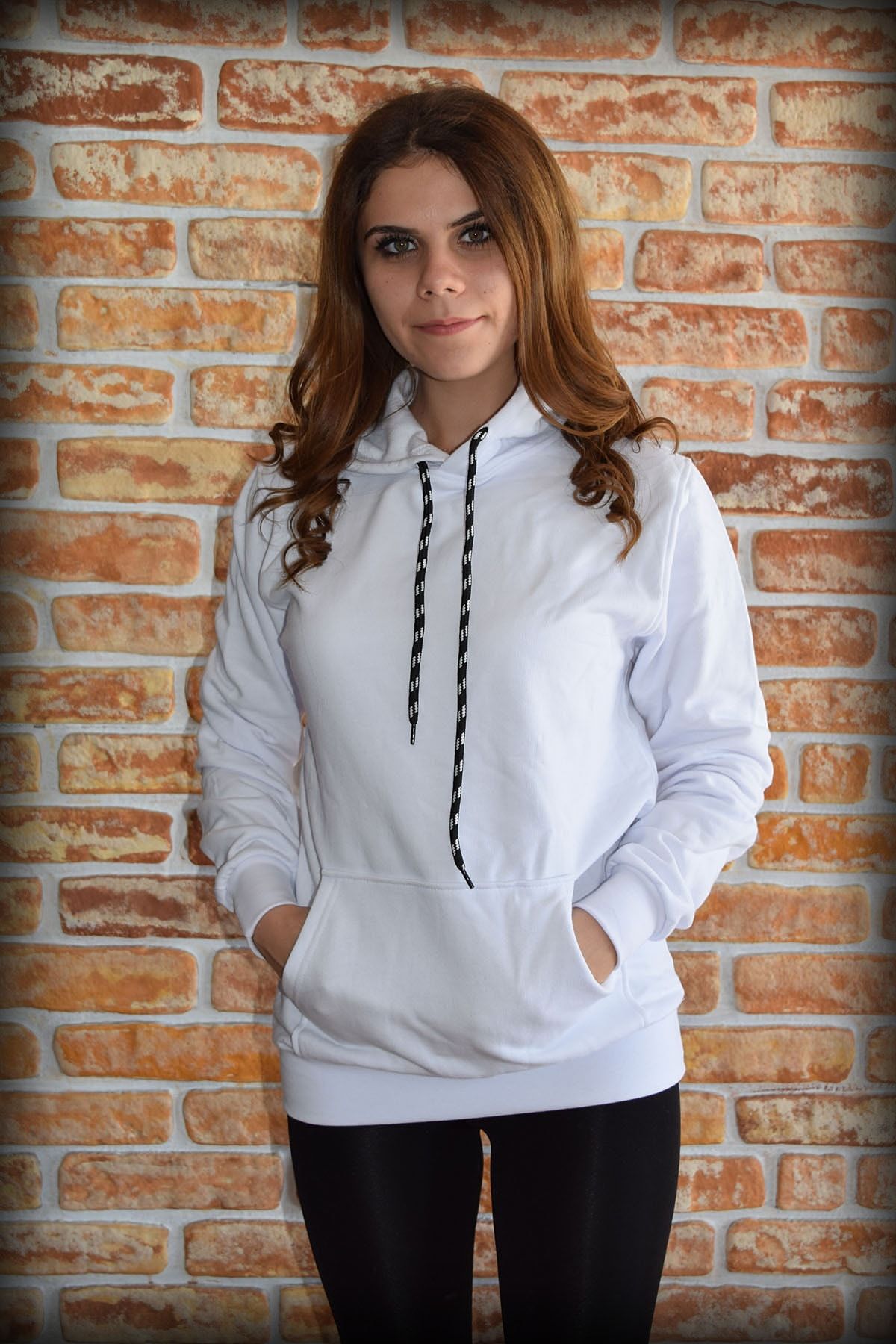 YGMR Fashion Kadın Beyaz Sweatshirt Gknwhite321