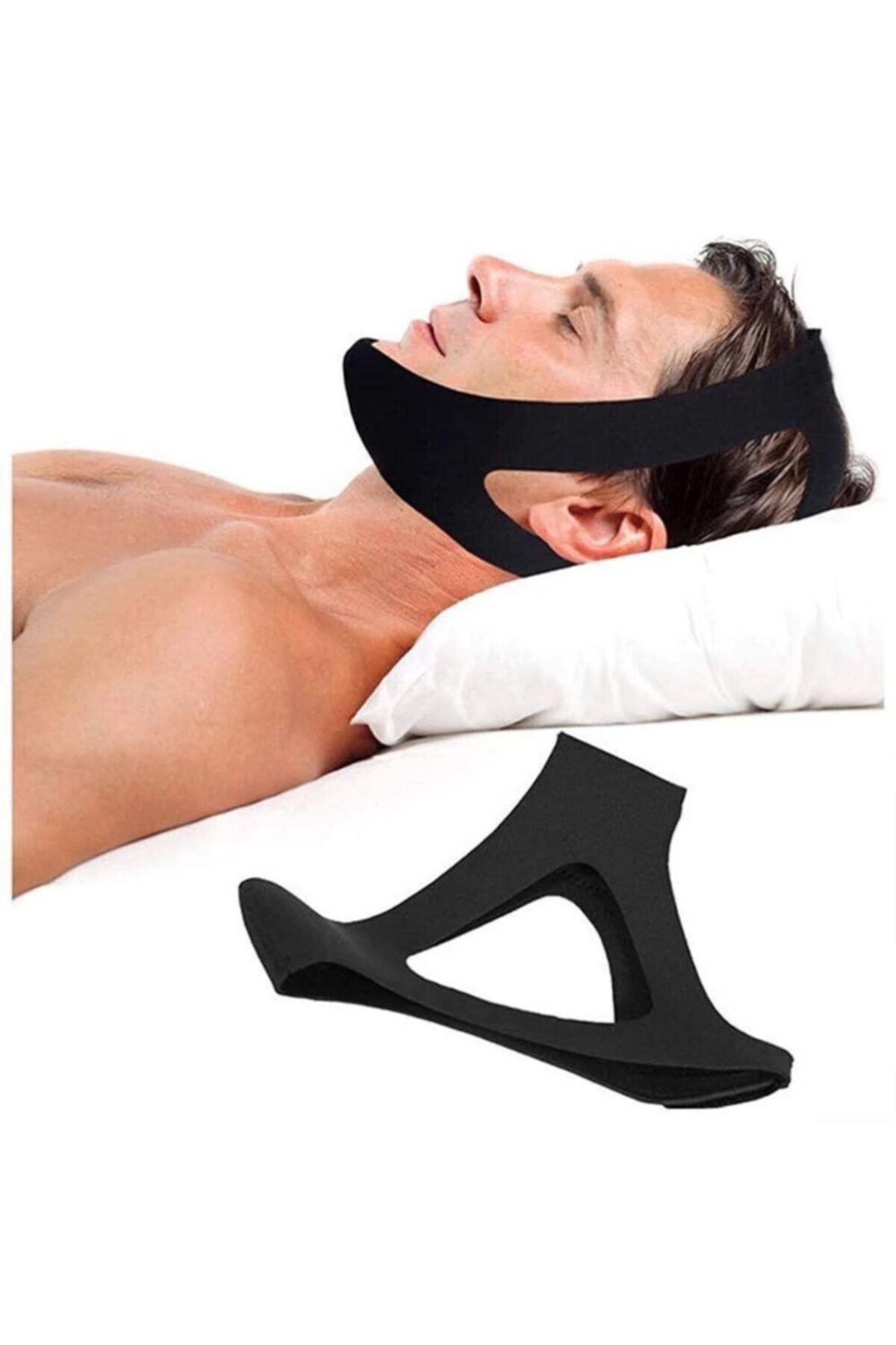 Ankaflex Horlama Önleyici Kemer Yüz Gerdirme Çene Bandı Uyku Apnesi Aparatı Kafa Bandı Uyku Maskesi Mask