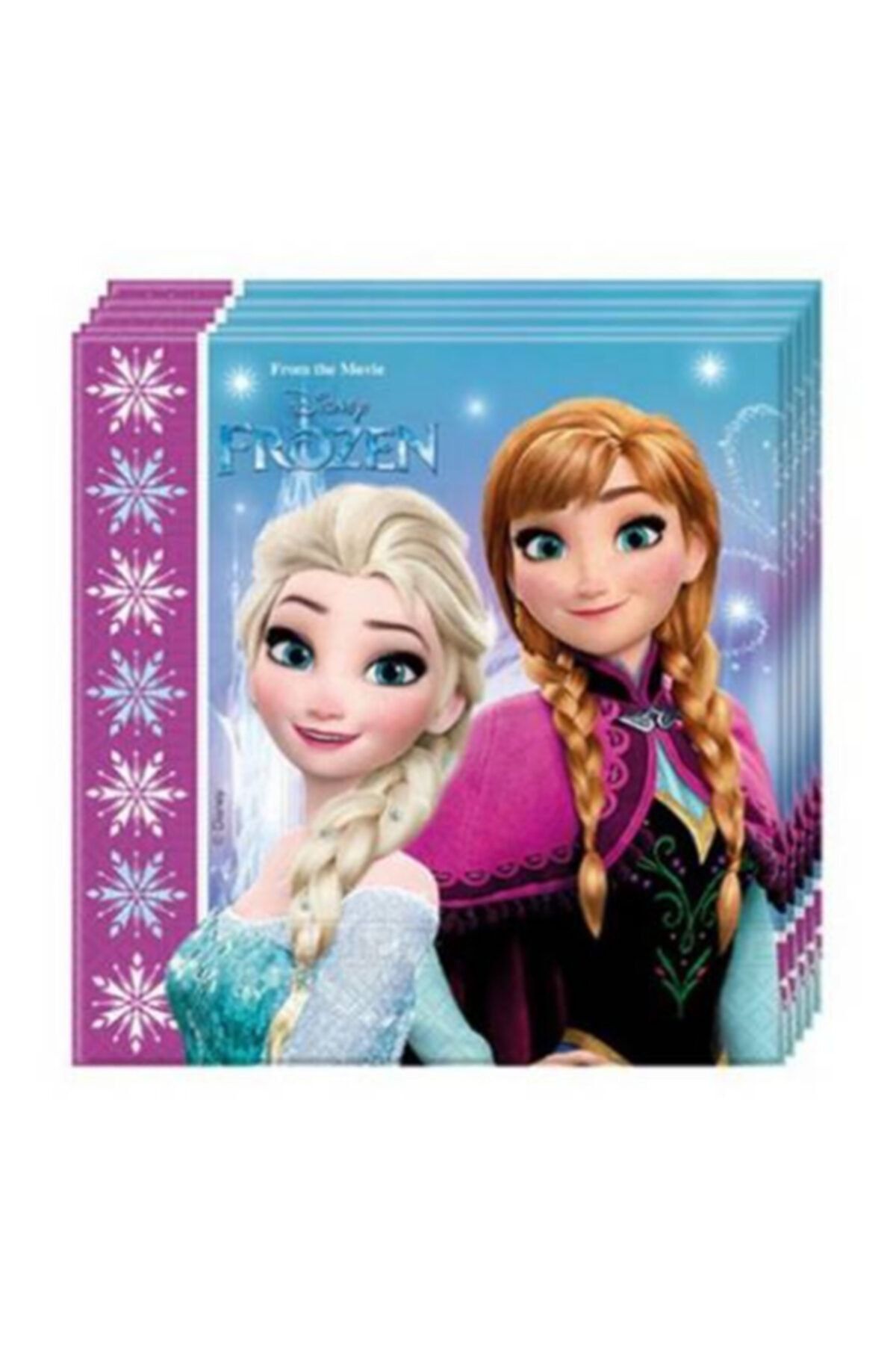 Genel Markalar Frozen Karlar Ülkesi Elsa Anna Temalı Kağıt Peçete Parti Peçete 20'li Lisanslı
