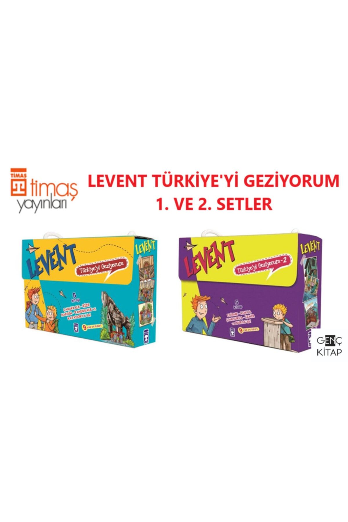 Timaş Çocuk Levent Türkiye'yi Geziyorum 1. Ve 2. Setler Kutulu 10 Kitap Set Mustafa Orakçı