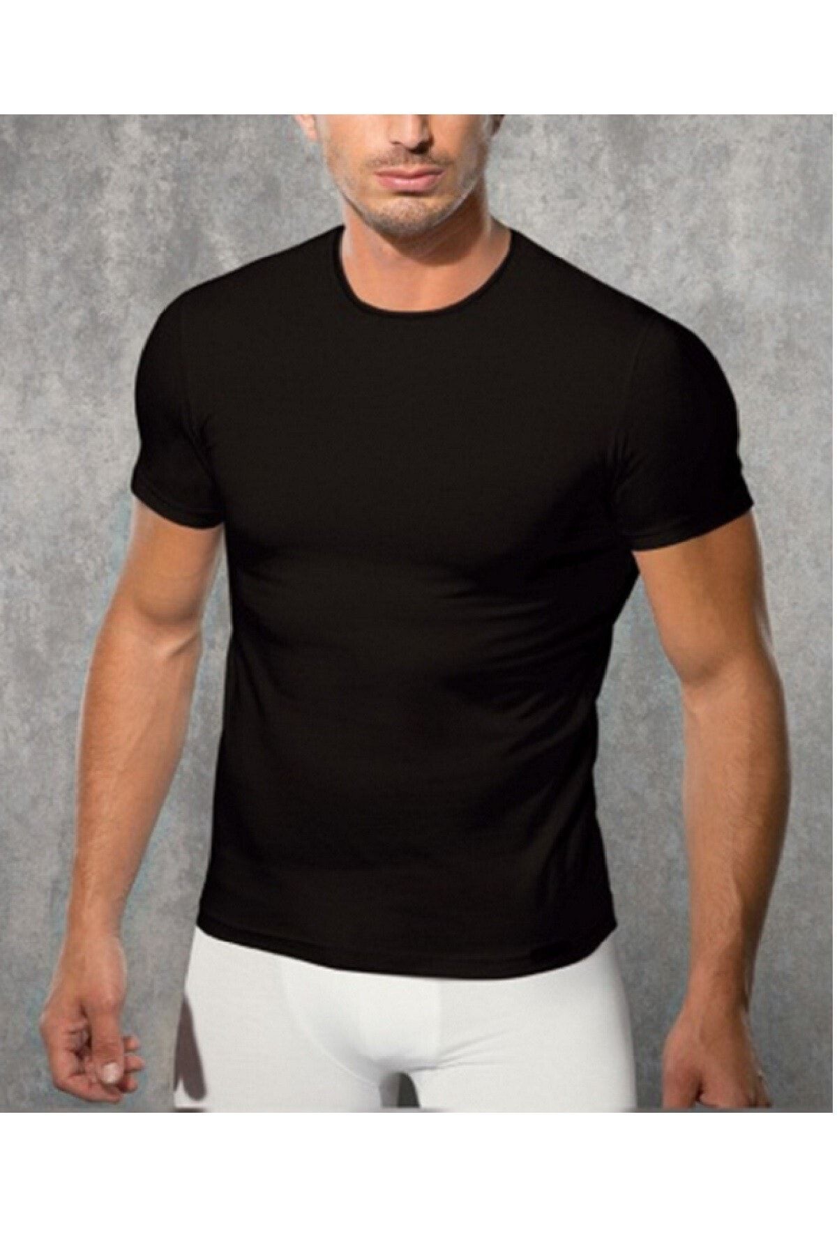 Doreanse Erkek Siyah Çift Etkili Ekstra Viloft Termal T-shirt İçlik  2875