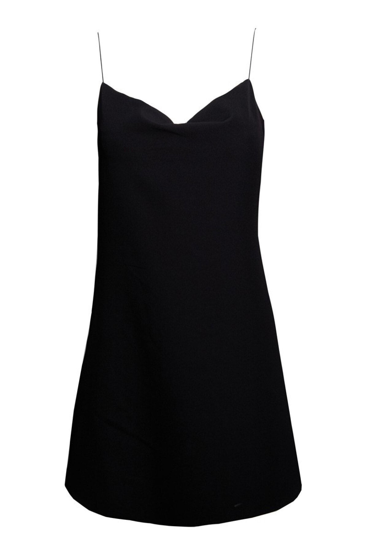 Keikei Kadın Siyah Askılı Mini Elbise