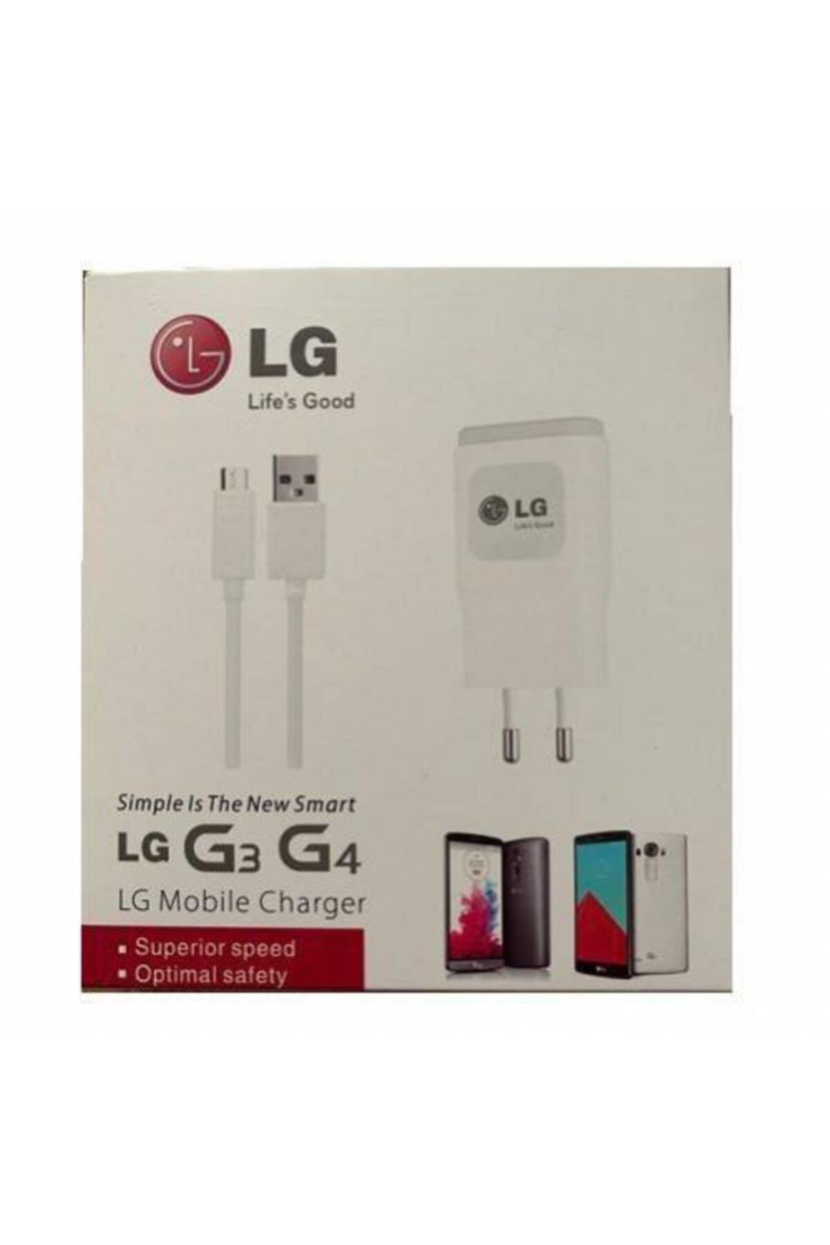 LG G3 G4 Orjinal Şarj Aleti Cihazı Ve Usb Data Kablosu