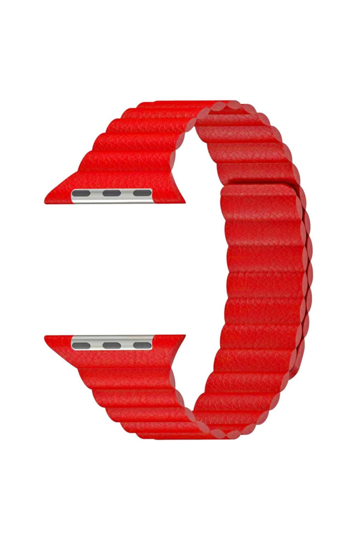 Microsonic Kırmızı Apple Watch Se 40mm Twist Leather Loop Kordon