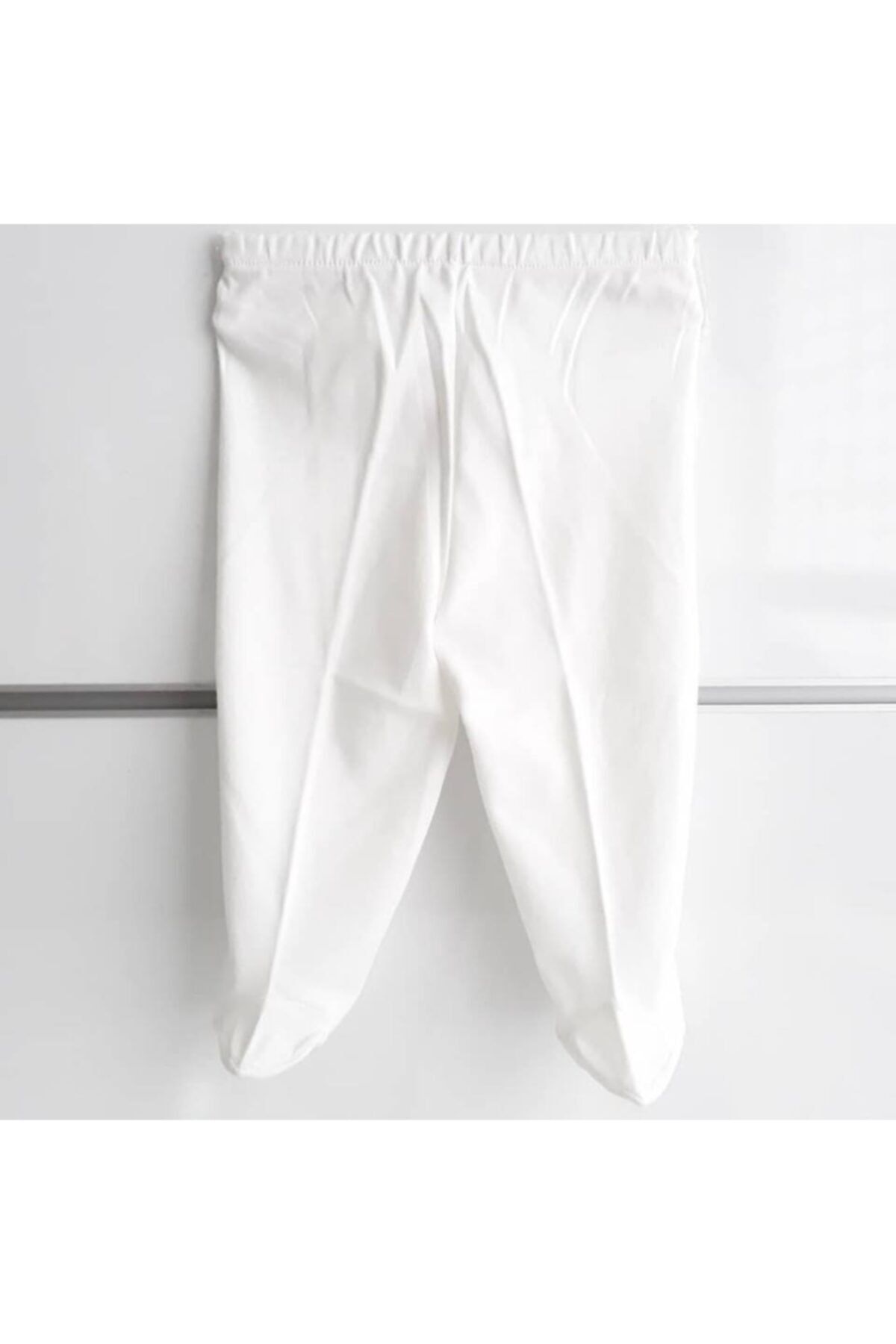 bebegen Bebek Beyaz Patikli Tek Alt Penye Pantolon