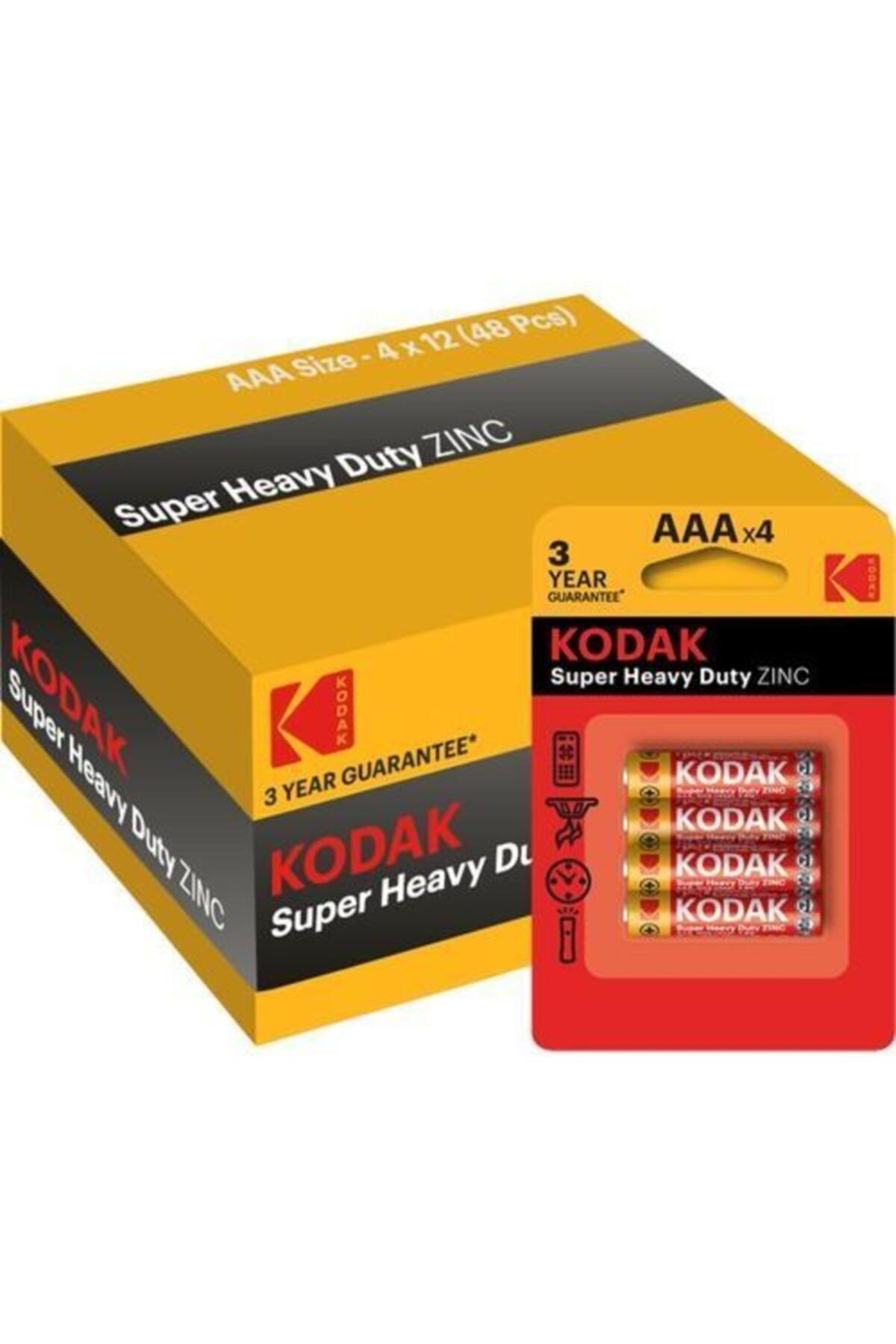 Kodak 48 Adet Çinko Karbon Blister Ince Pil