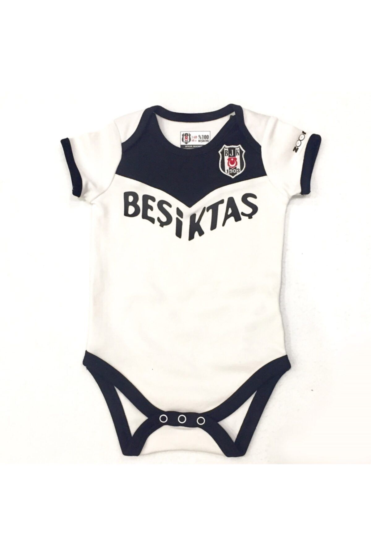 Beşiktaş Unisex Bebek Beyaz Bjk Zbn 015 Kartal Yuvası Orjinal Lisanslı  Zıbın