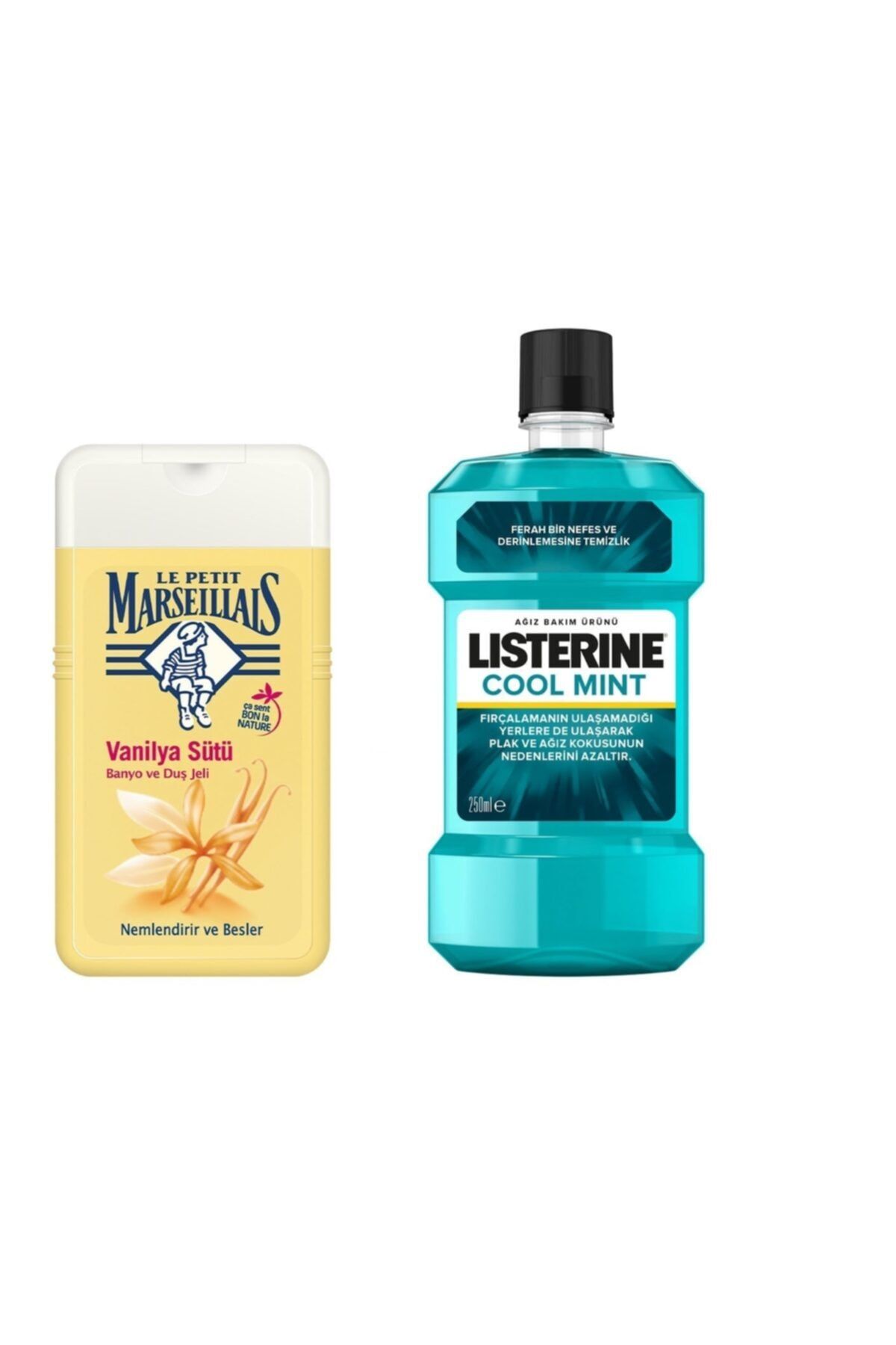 Listerine Le Petit Marseillais Vanilya 250 ml ve Listerine Ağız Çalkalama Suyu 250 ml