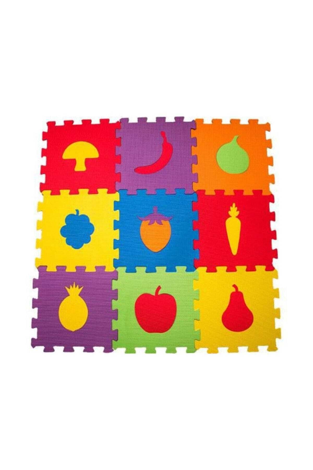 HAMİDİYE AMBALAJ Çocuk Oyun Karosu - Eva Puzzle Yer Matı - Meyve Sebzeler
