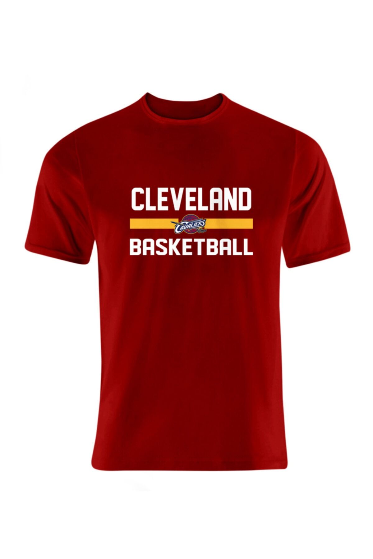 Usateamfans Erkek Kırmızı Cleveland Basketball Tshirt