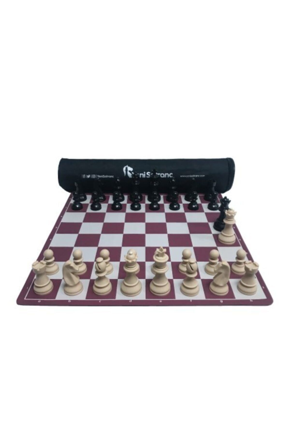Yeni Satranç Profesyonel Satranç Takımı (95mm - 700gr - Çift Vezirli - Floklu)