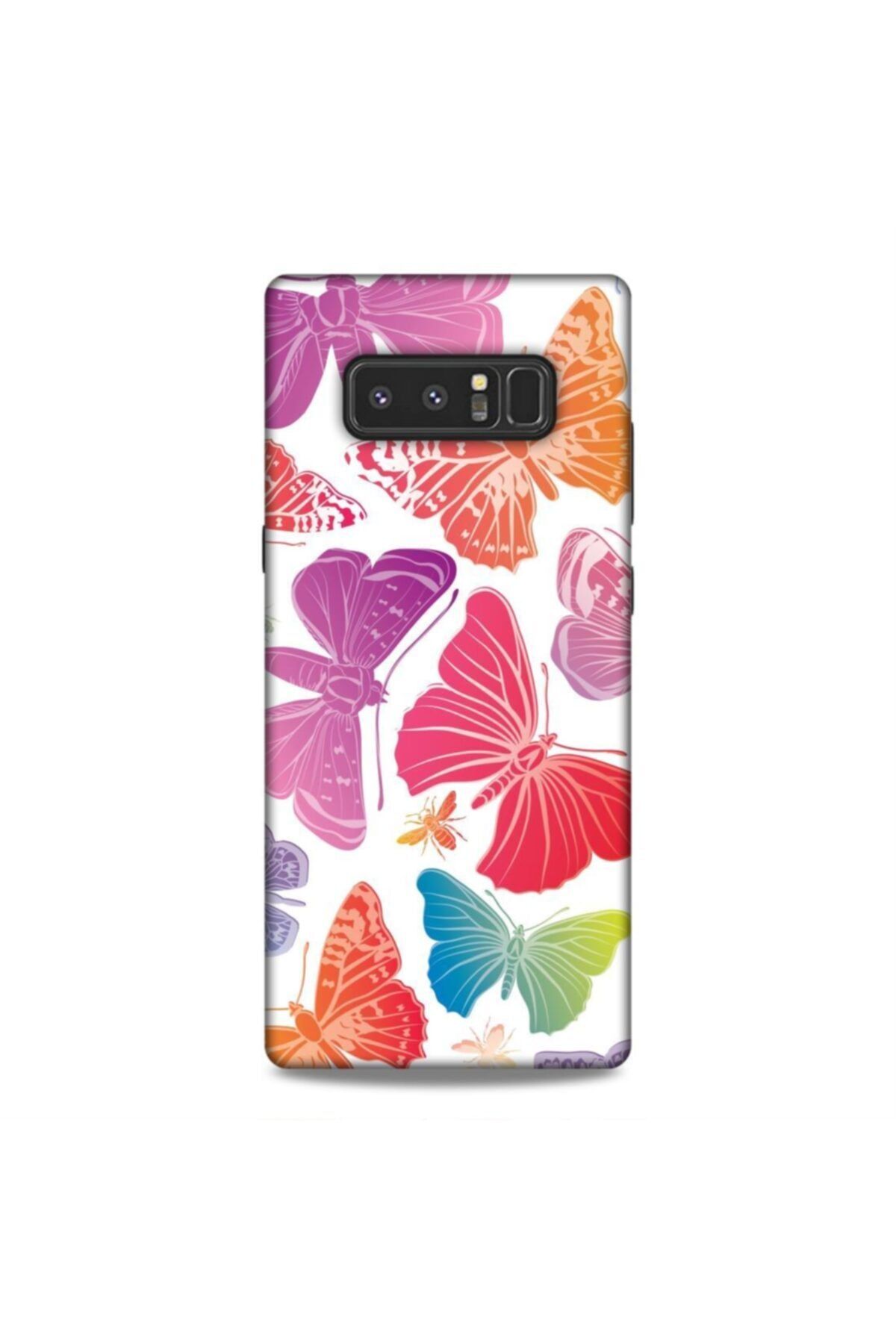 Pickcase Samsung Galaxy Note 8 Desenli Arka Kapak Kelebekler Kılıf