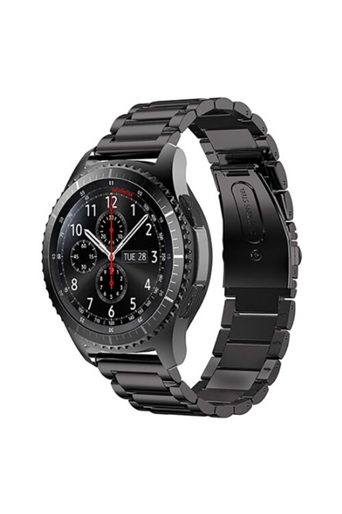 Fibaks Samsung Galaxy Watch 46mm (22MM) Krd-04 Akıllı Saat Kordonu Metal Kordon Kayış Bileklik