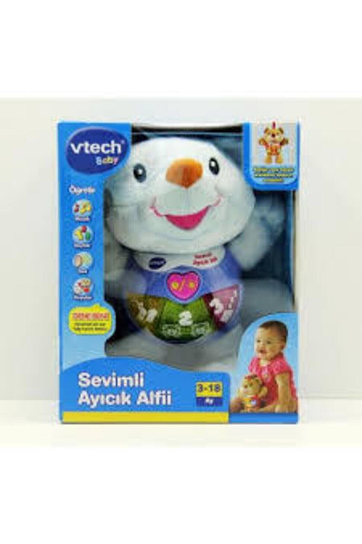 Vtech- Vtech Baby Sevimli Ayıcık Alfii - Mavi