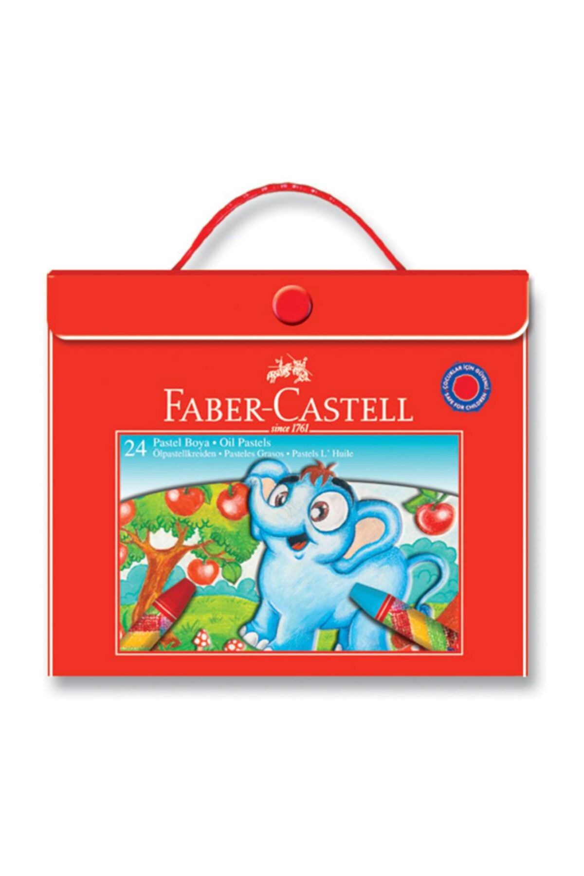 Faber Castell Faber-castell 24 Renk Pastel Boya Plastik Çantalı