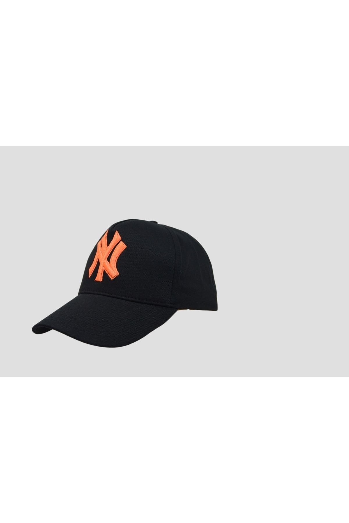 Nacar Ny New York Unisex Siyah Şapka Özel Oranj Nakış