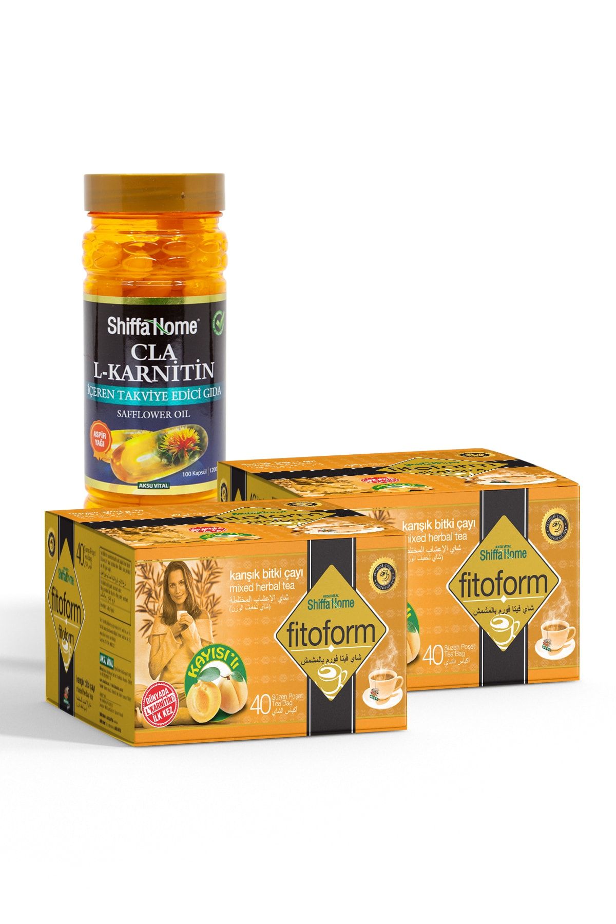 Shiffa Home Yaza Hazırlık Seti Aspir Yağı Softjel Cla L-karnitin Softjel + 2 Adet Fitoform Çay