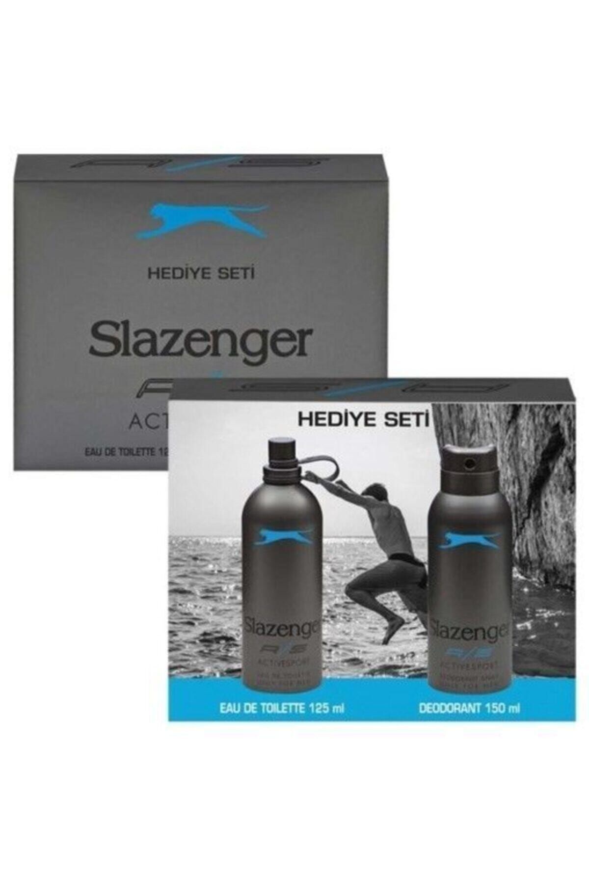Slazenger Mavi Activesport Erkek Parfüm Seti Edt 125 ml 150 ml Deo