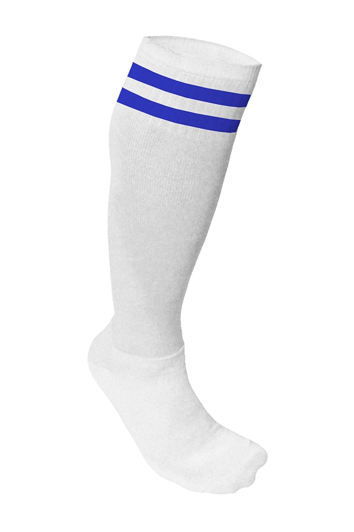 Nacar Süper Futbol Tozluğu-çorabı Beyaz Mavi