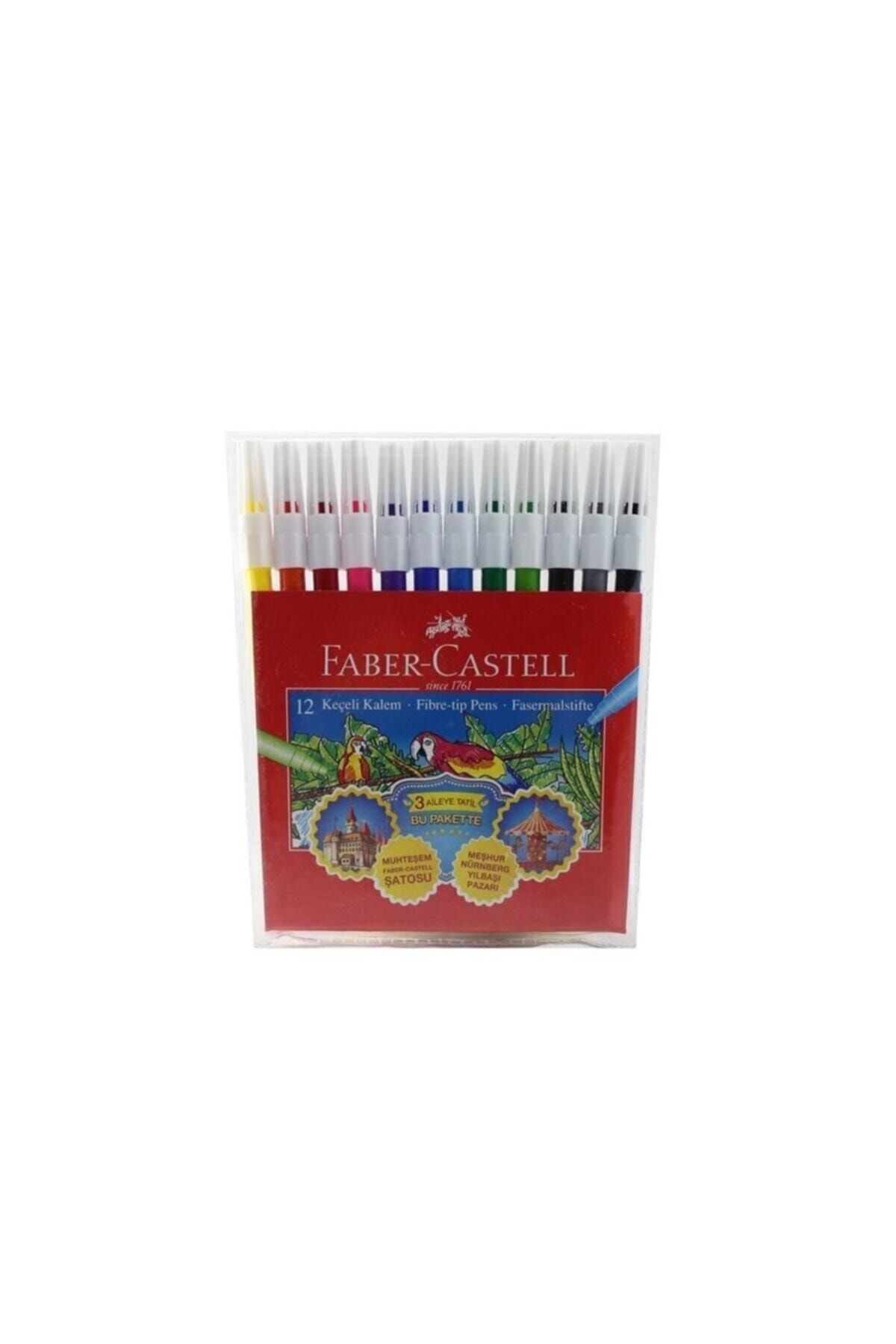 Faber Castell Faber 12 Renk Keçeli Boya Kalemi 000068 - Beyaz
