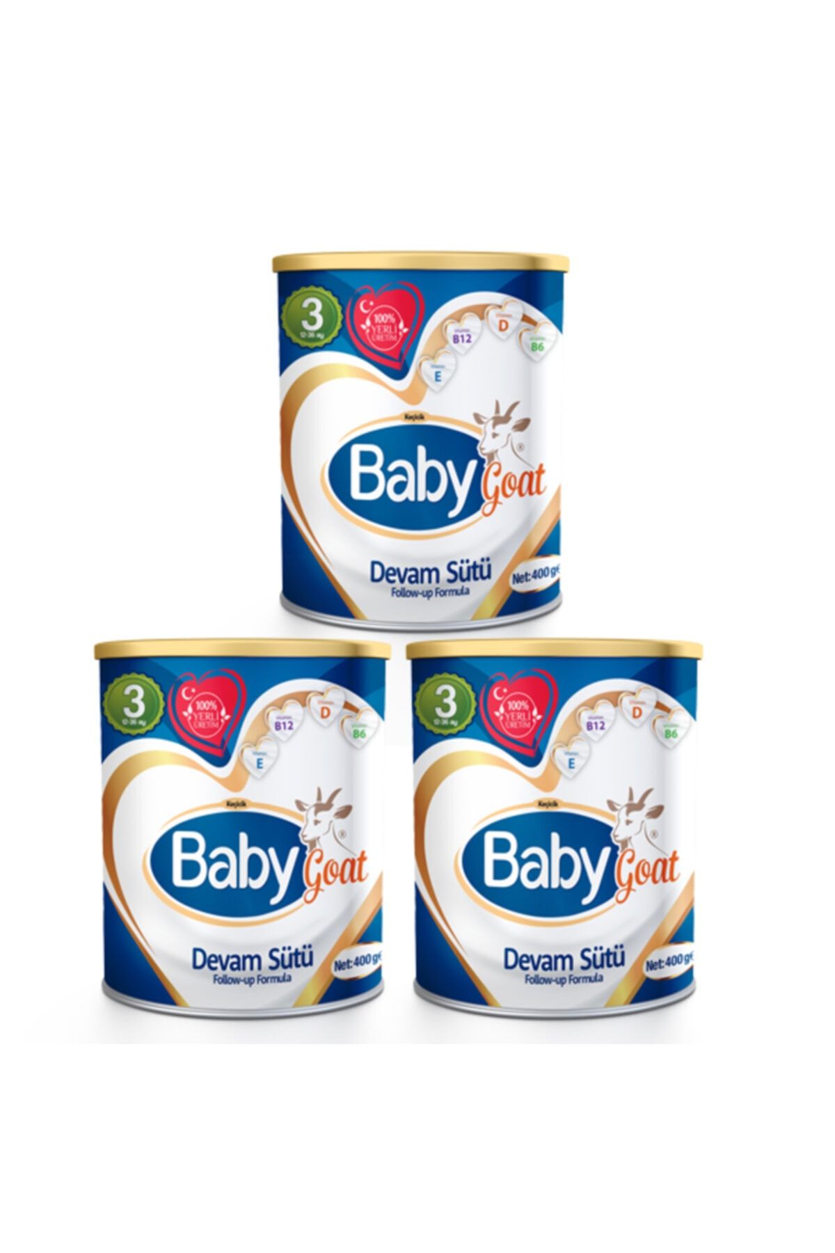 Baby Goat 3 Keçi Sütü Bazlı Devam Sütü 400 gr X 3 Adet