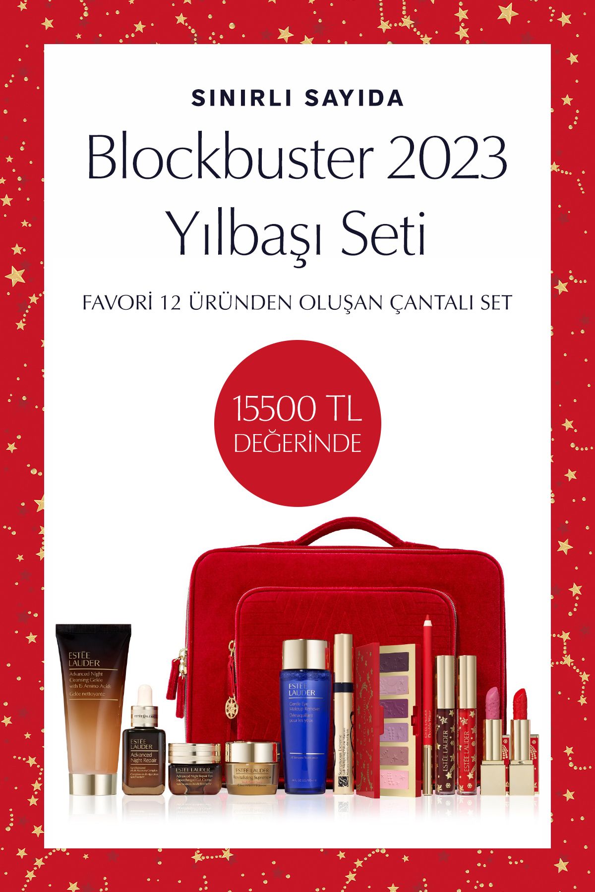 Estee Lauder Blockbuster 2023 Yılbaşı Seti - 12 Adet Ürün İçerir (7 Orijinal Boy)