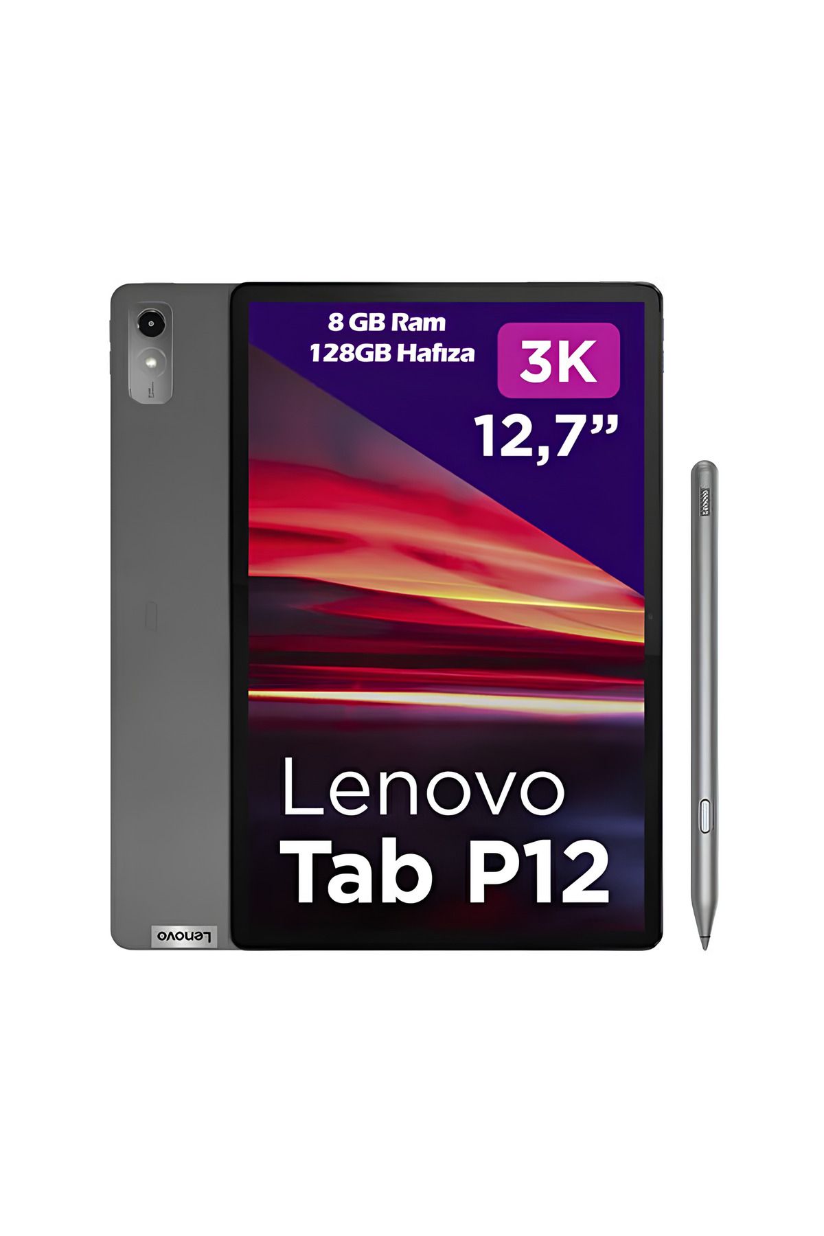 LENOVO Tab P12 Tb370fu 8gb 128gb 3k 12.7'' Wifi Tablet Zacl0030tr Tab Pen Plus Hediyeli