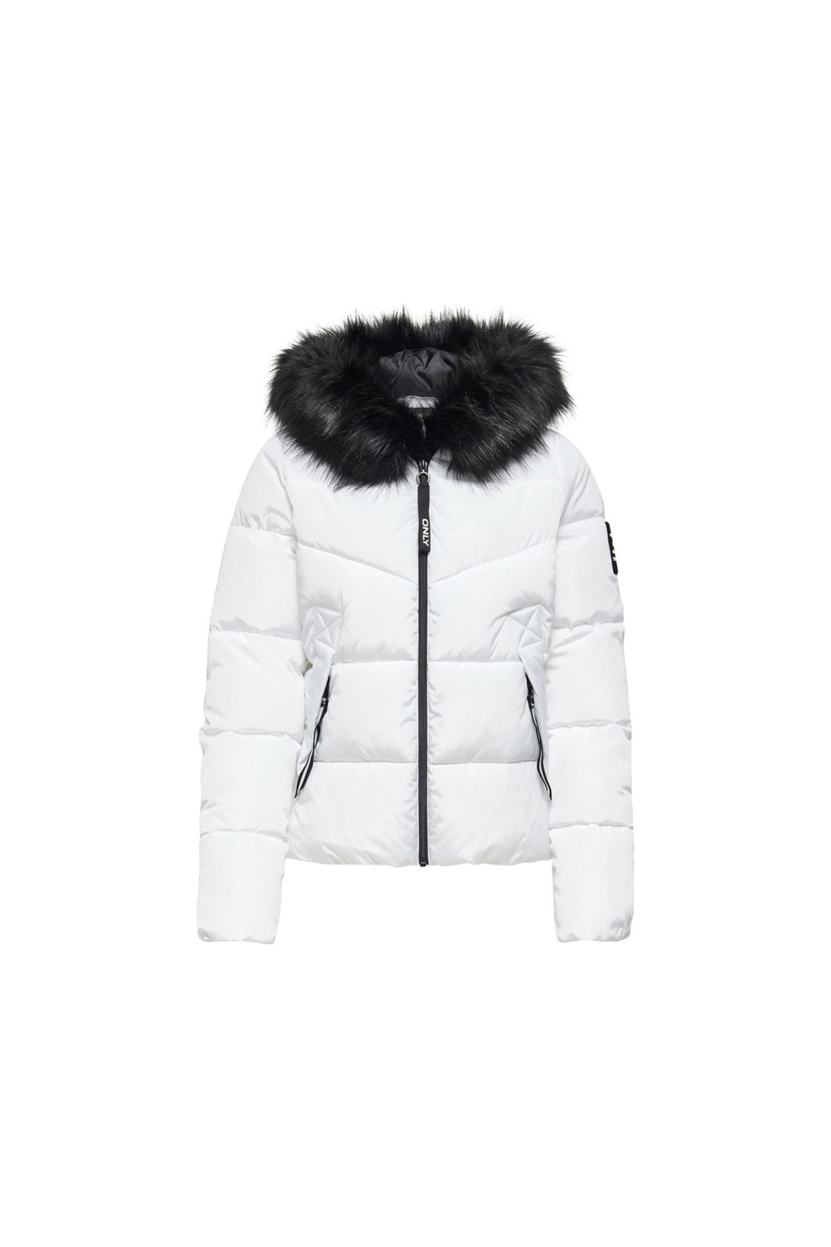 Only Onlmonica Short Puffer Jacket Kadın Günlük Mont 15205638 Brıght Whıte Beyaz