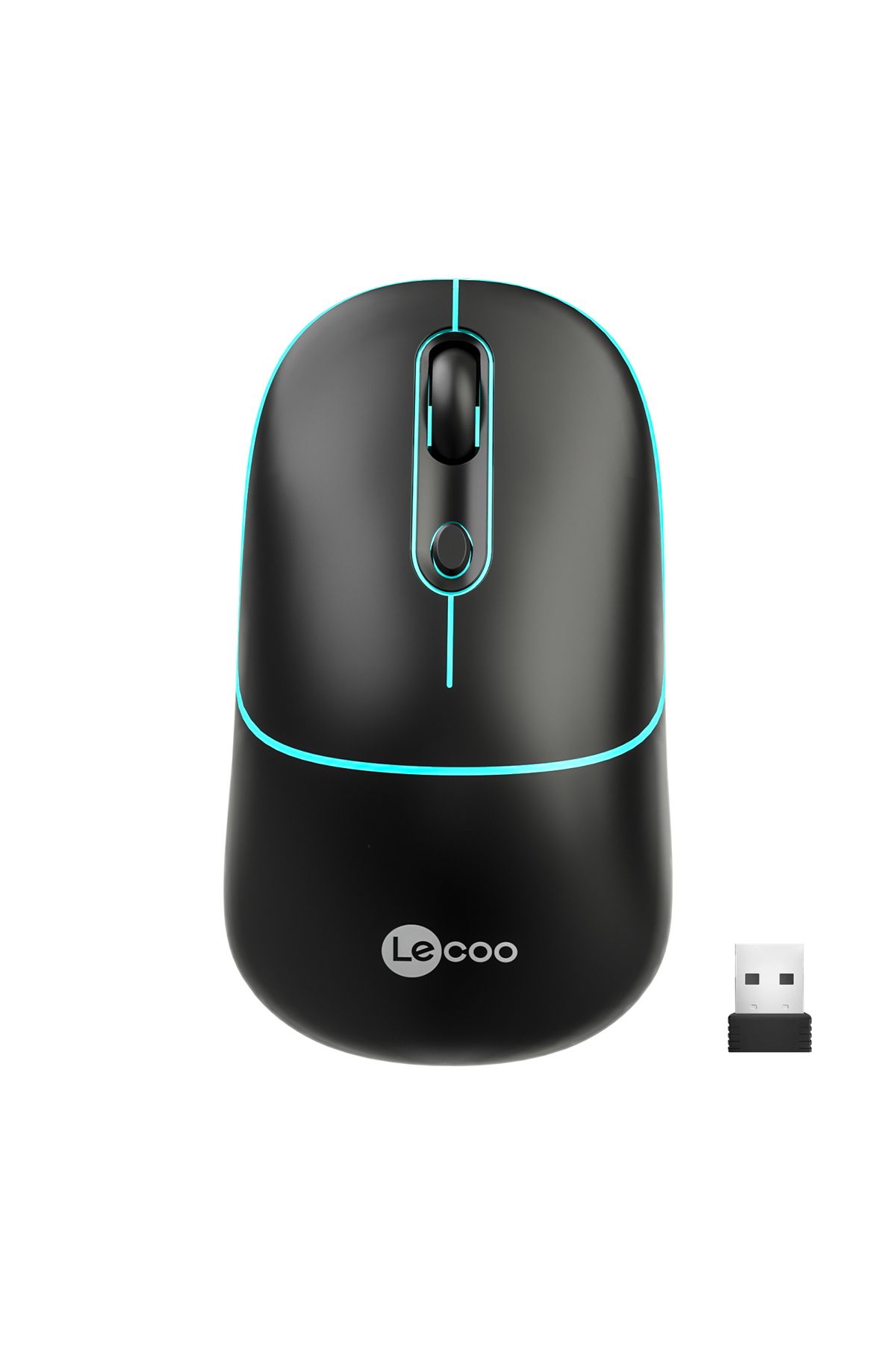 Lecoo Ws210 Dual Mod Rgb 2.4ghz Bluetooth 1600dpı 6 Tuşlu Şarjlı Sessiz Kompakt Kablosuz Optik Mouse Siyah
