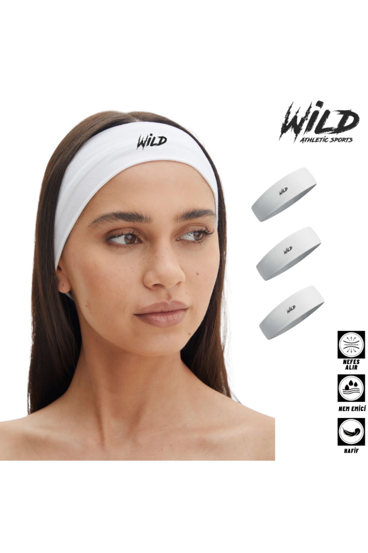 Wild Athletic Spor Yoga Saç Bandı Tokası Bandana Üçlü Wildflex 0.2