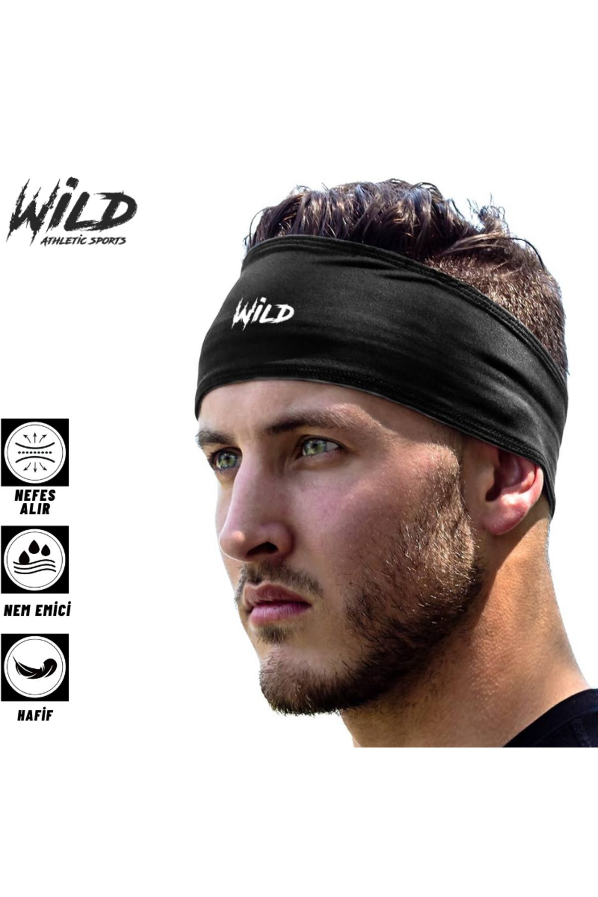 Wild Athletic Erkek Yoga Saç Bandı Tokası Bandana Tekli WildFlex 0.2