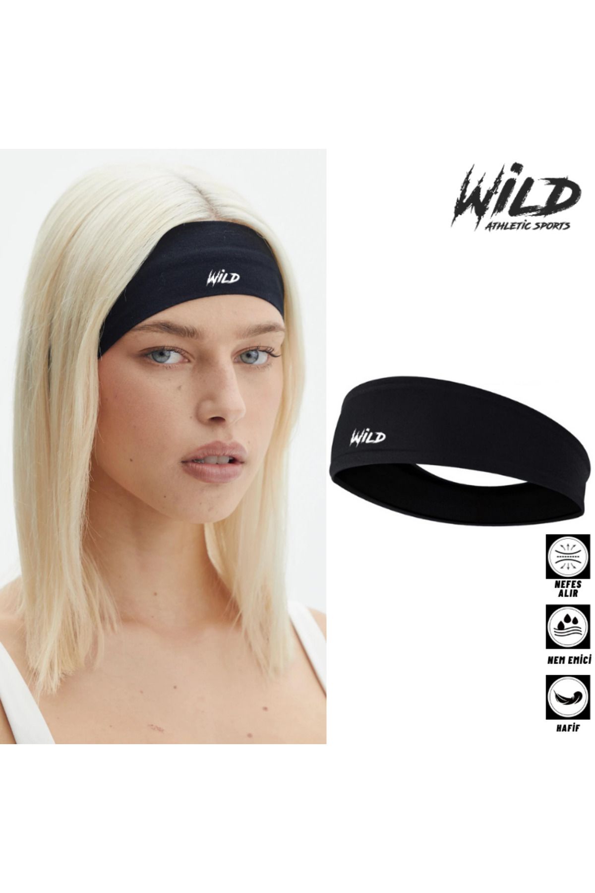 Wild Athletic Spor Yoga Saç Bandı Tokası Bandana Tekli Wildflex 0.2