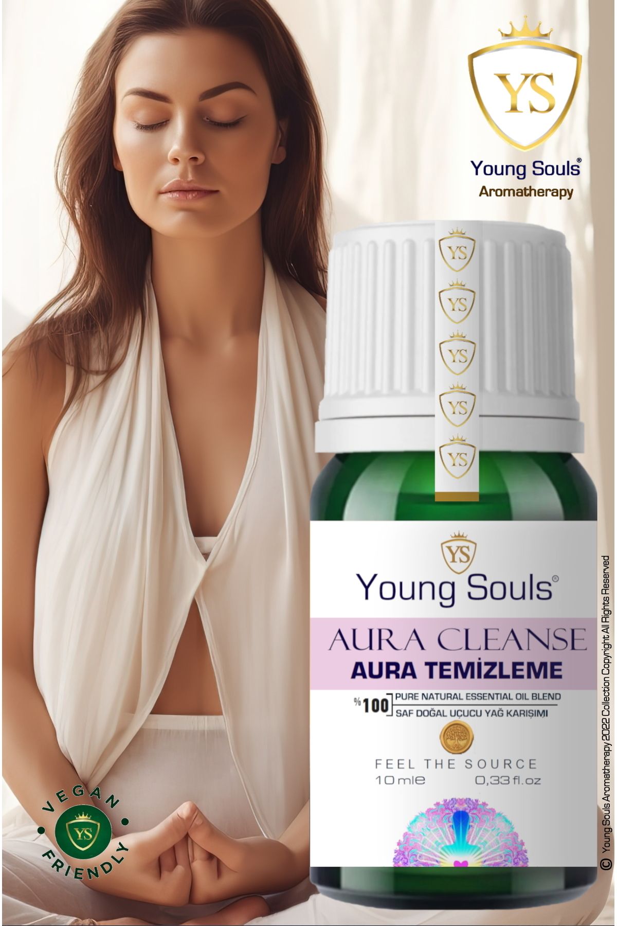 YOUNG SOULS Aromatherapy Aura Cleanse Essential Oil Blend Aura Temizleme Uçucu Yağ Karışımı 10 Ml