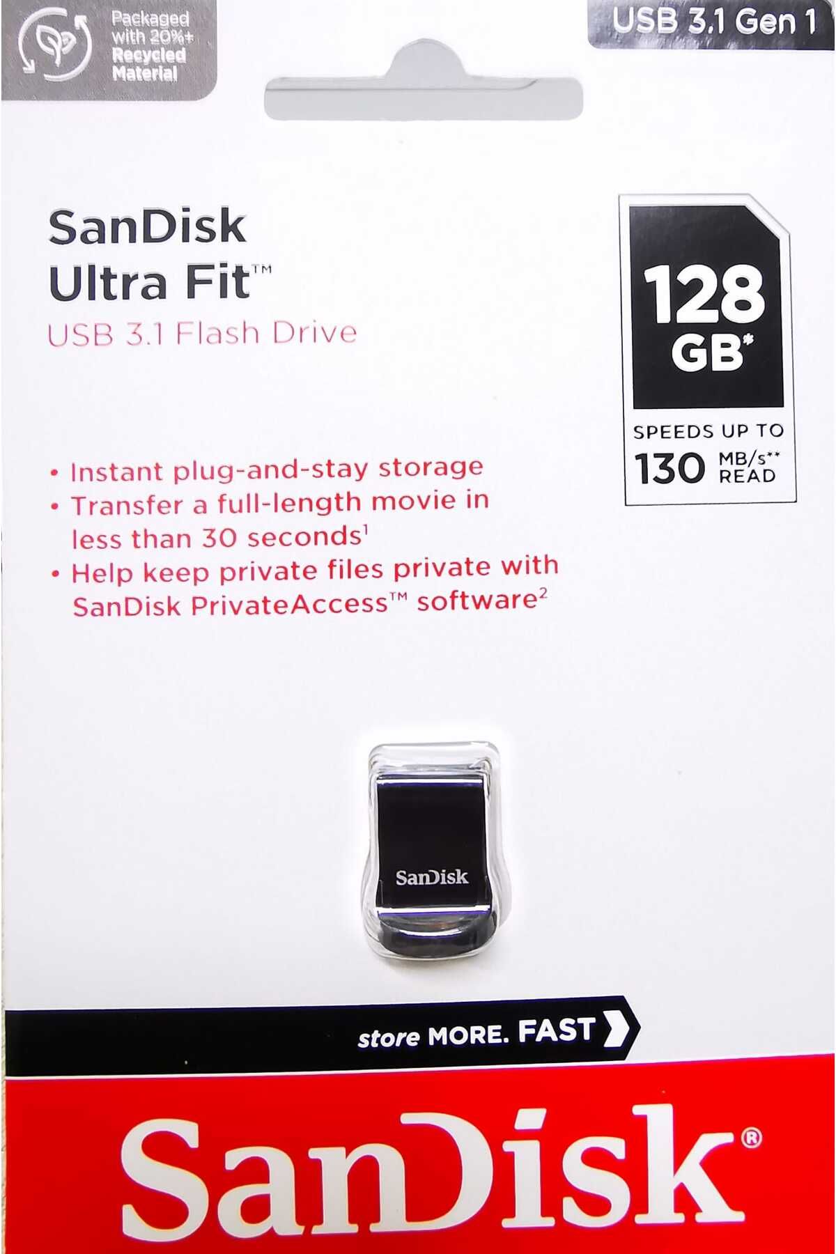 Sandisk ultra fit mini 128gb 3.1
