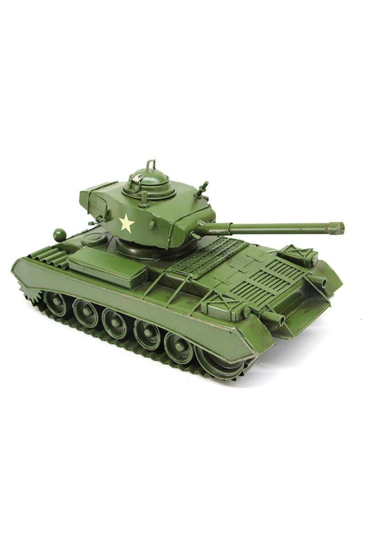 Mnk T.Concept Dekoratif Eskitme Metal Tank Yeşil