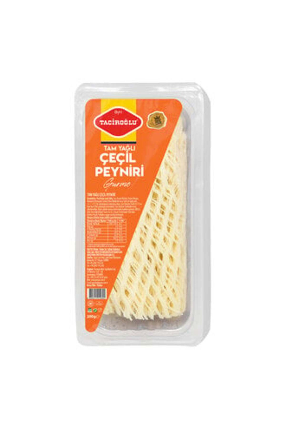 Taciroğlu ( MİNİ KAYMAK HEDİYE ) Taciroğlu Tam Yağlı Çeçil Peyniri 200 Gr
