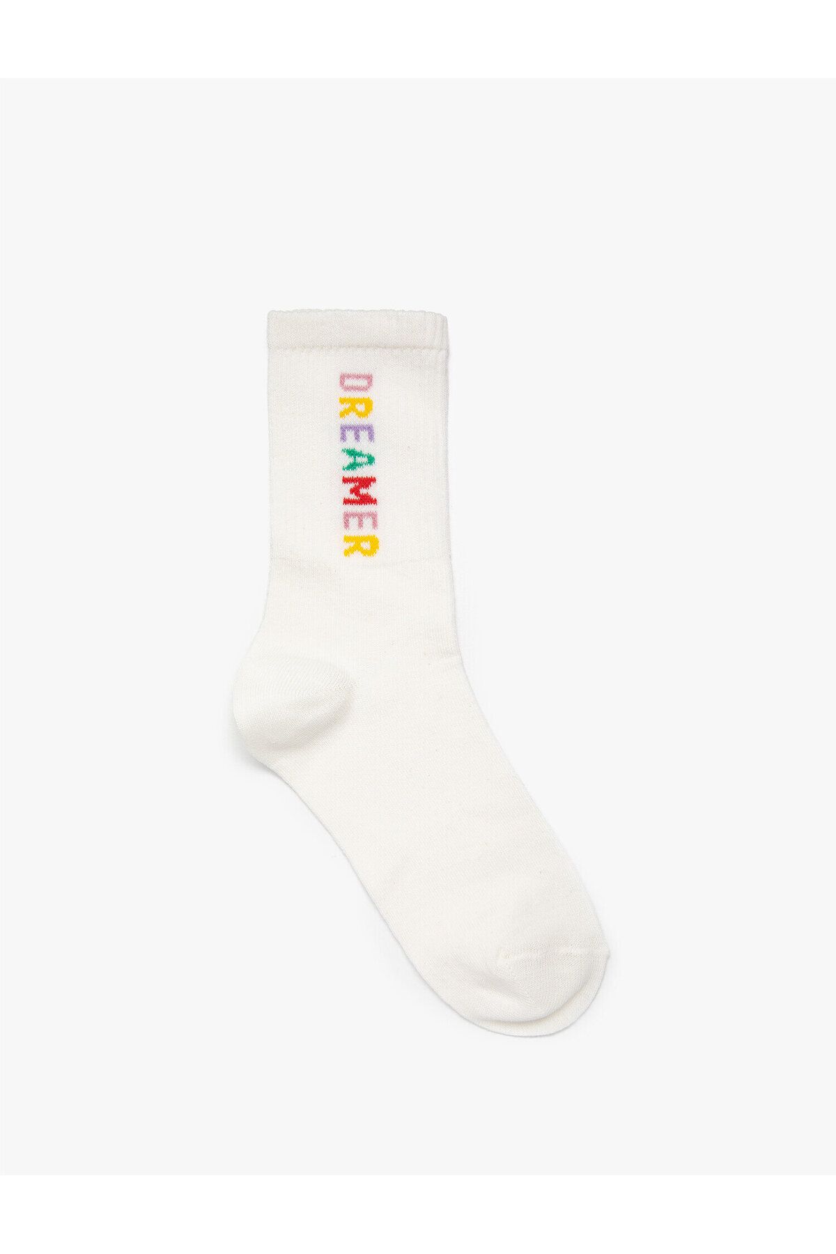 Koton Sloganlı Çorap