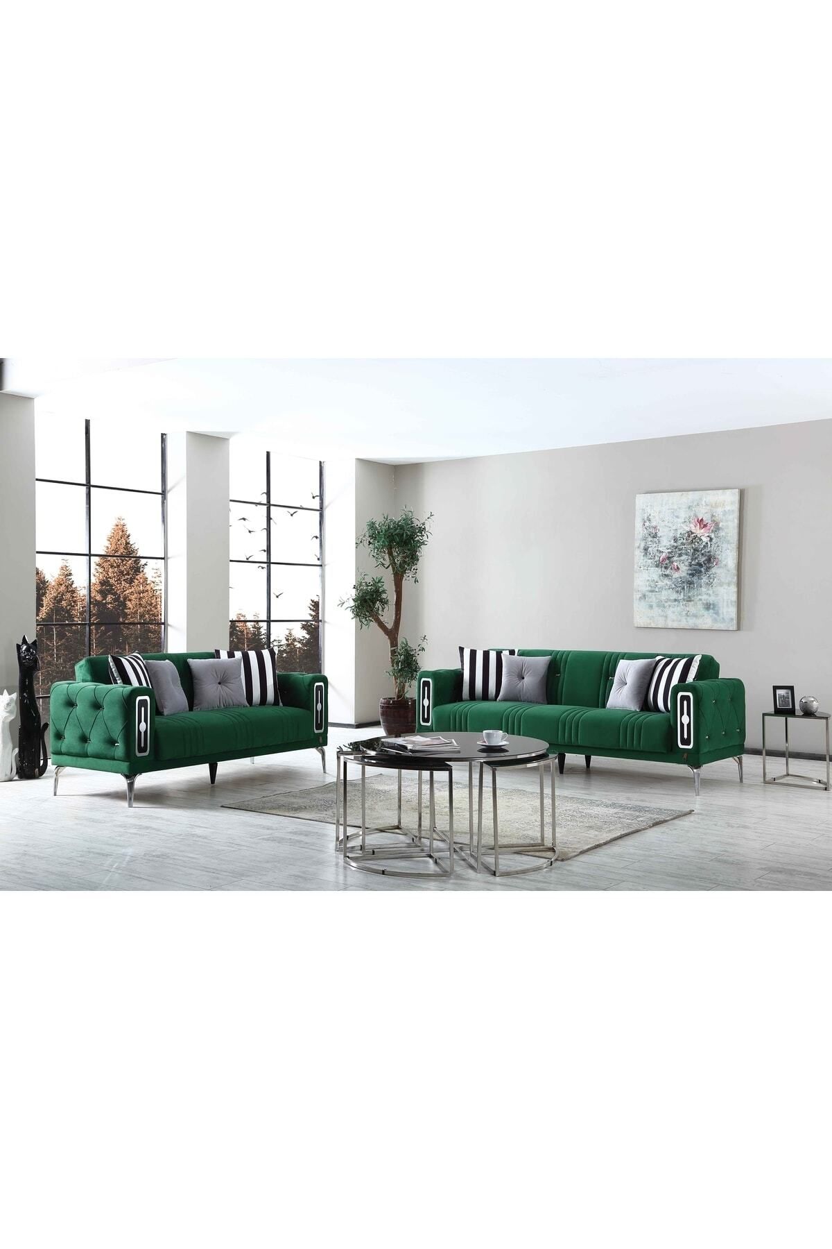 ipek mobilya Casa Koltuk Takımı 3 + 2 ( Yeşil )