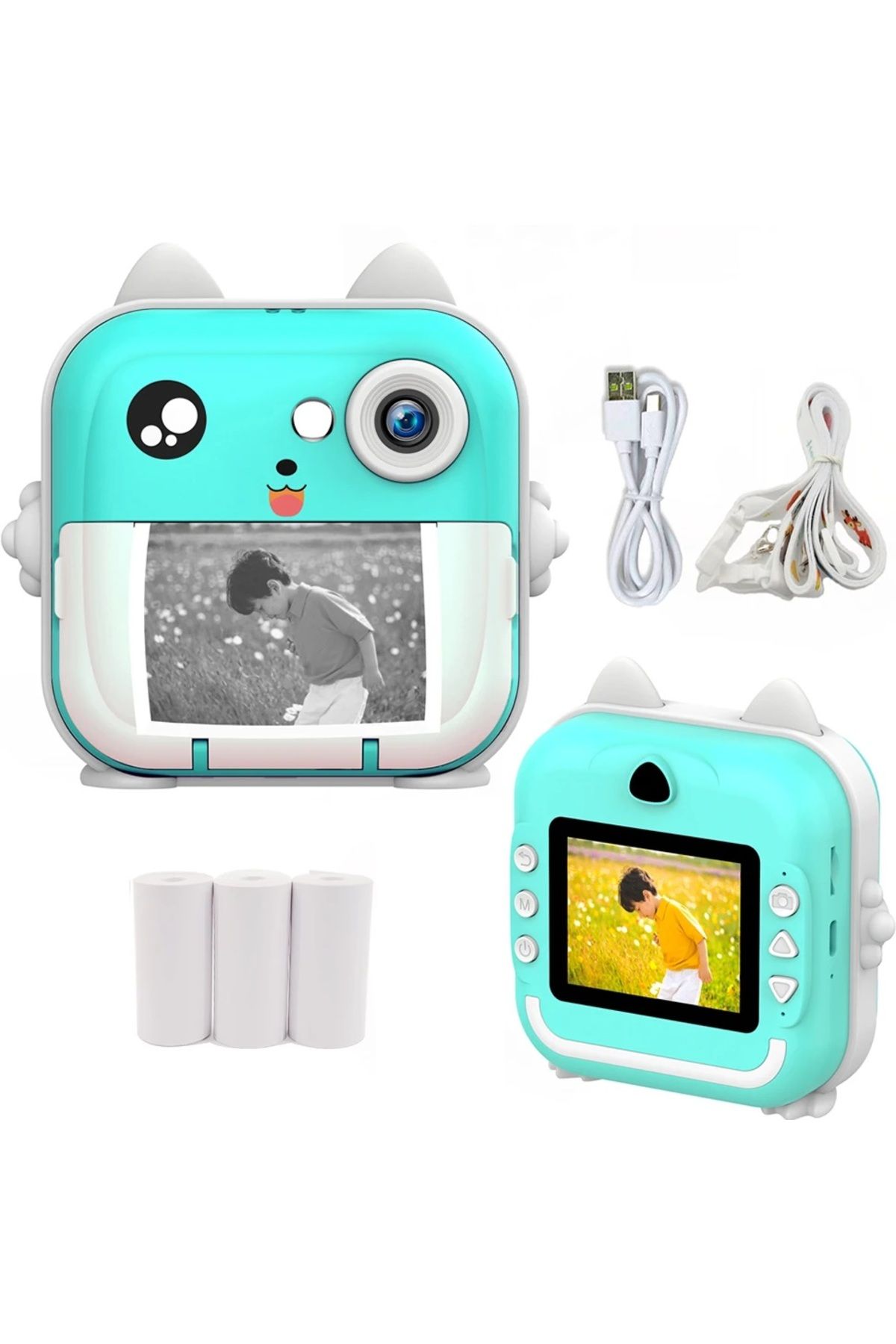 EN SİGA Çocuklar dijital fotoğraf kamerası Anında baskı Video kayıt fotoğraf çekme Makinası