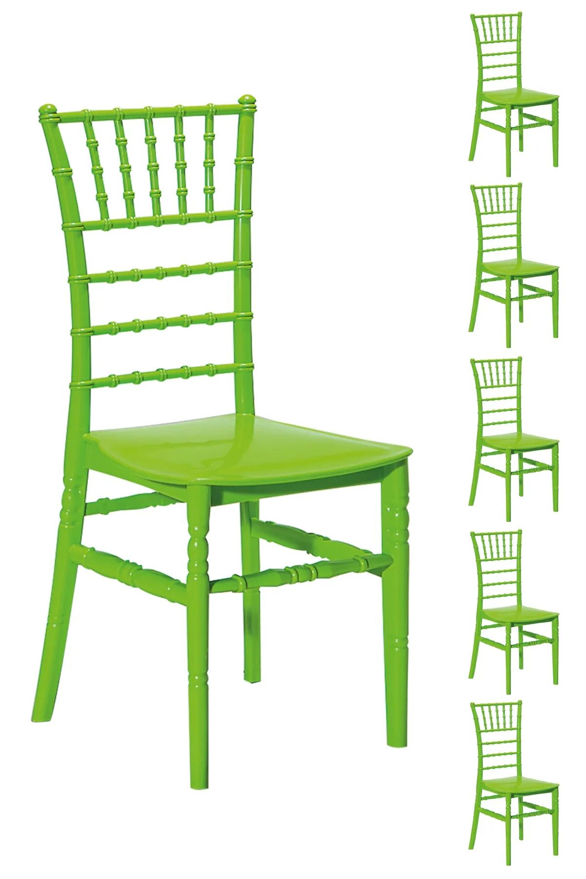 MOBETTO 6 Adet Soho Yeşil Sandalye / Balkon-bahçe-mutfak
