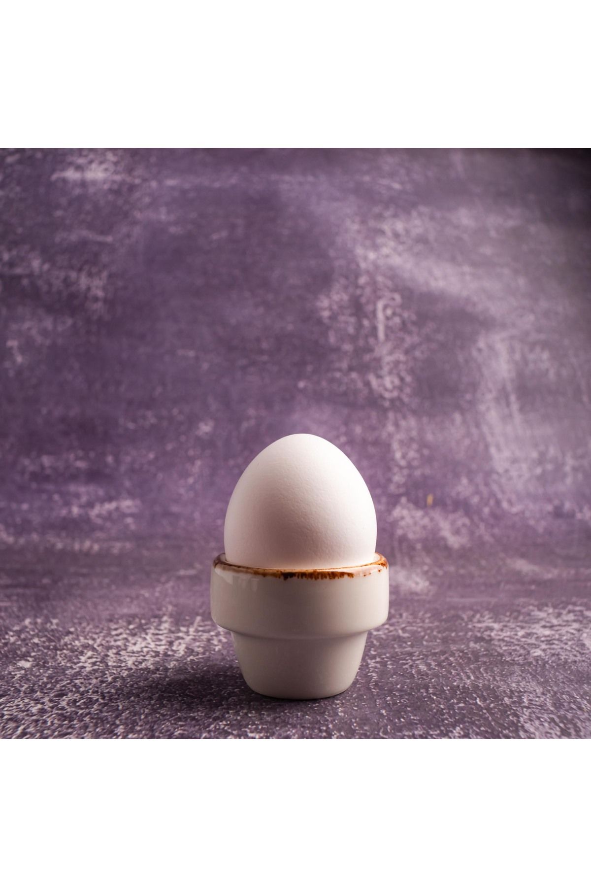 BY BONE Harmony Gleam Porselen Yumurtalık - 2'li Yumurtalık Seti - Sade Beyaz - Günlük - Modern - Şık- Zarif