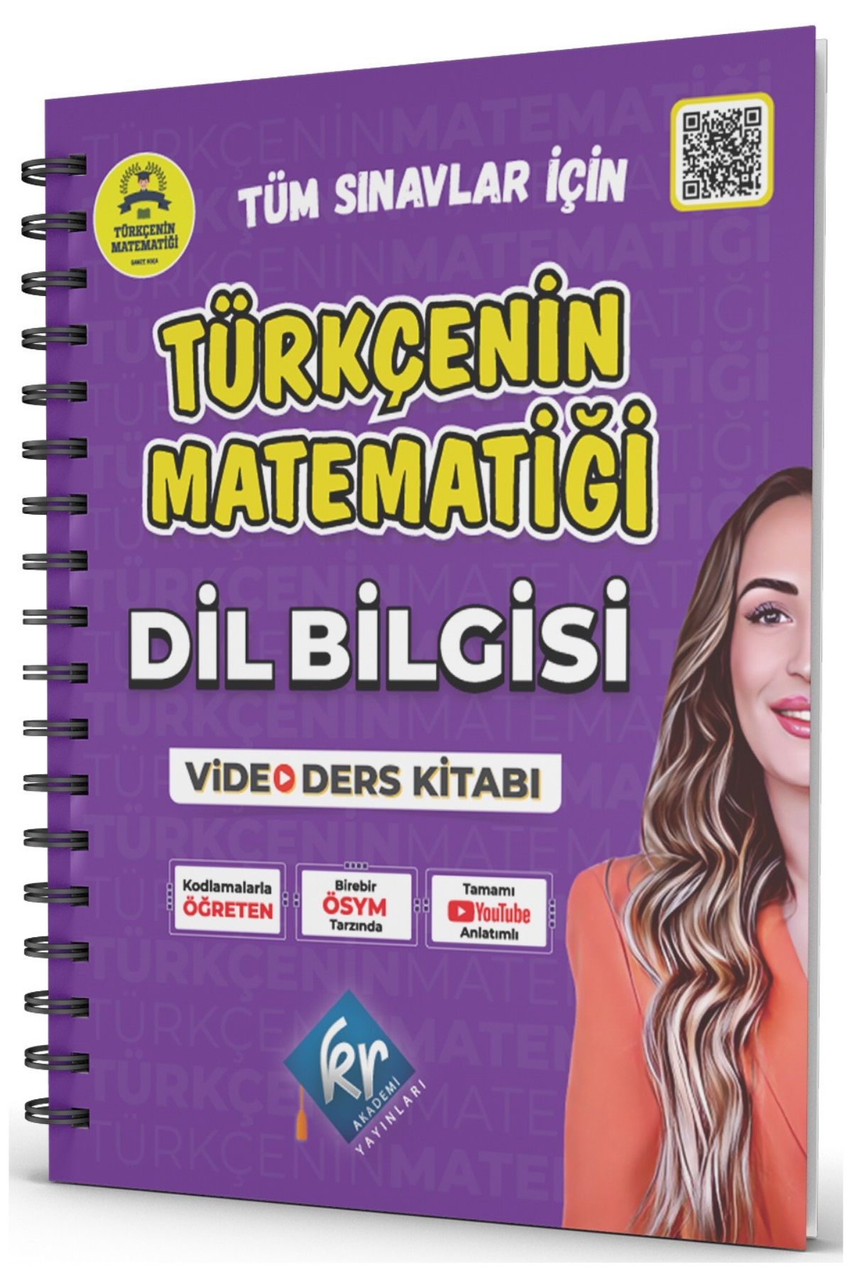 KR Akademi Yayınları Gamze Hoca Türkçenin Matematiği Tüm Sınavlar İçin Dil Bilgisi Video Ders Kitabı (Spiralli)