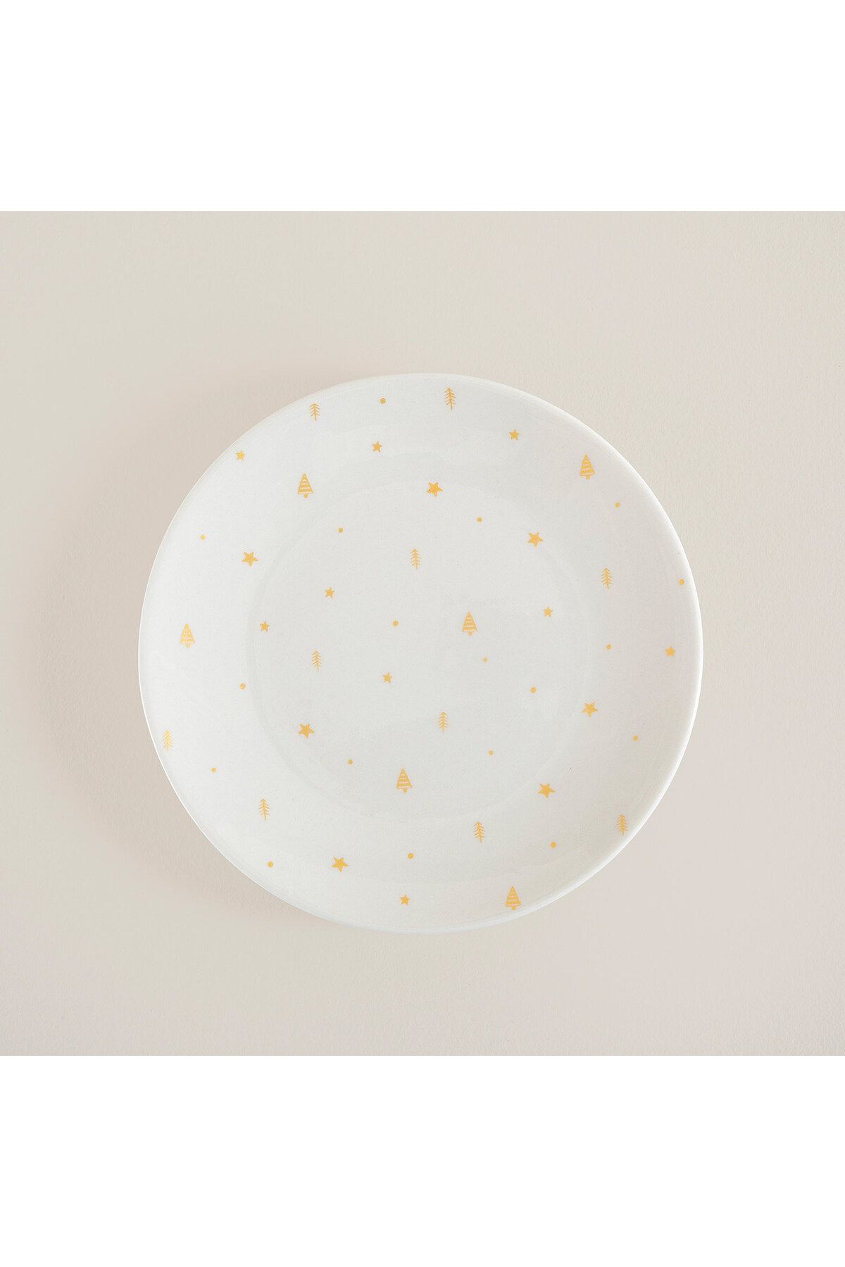 Chakra Cıelo Pasta Tabağı 19 cm Beyaz-Gold